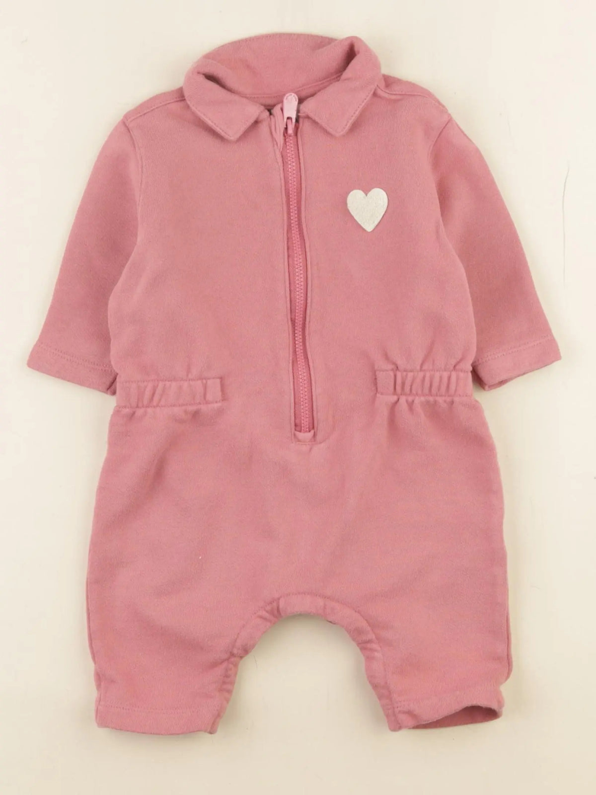 Petit Bateau - combinaison rose - 6 mois