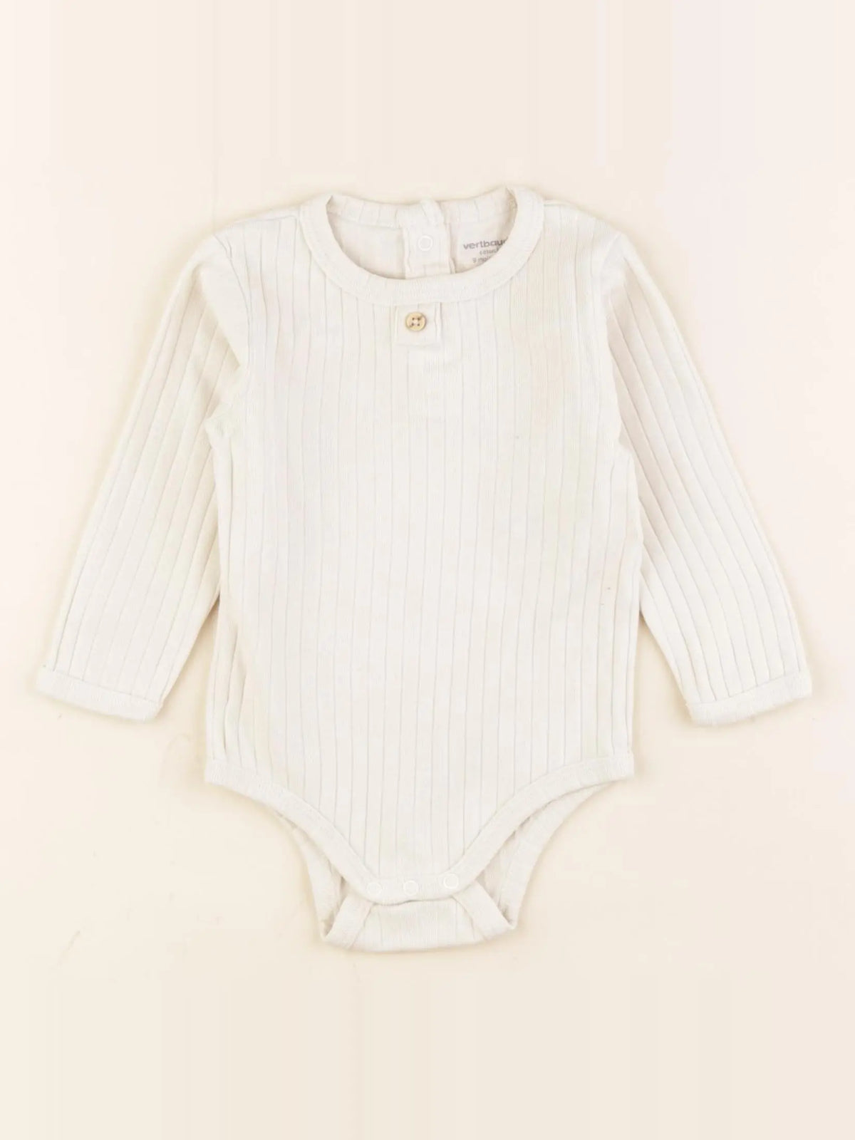 Vertbaudet - body beige - 9 mois