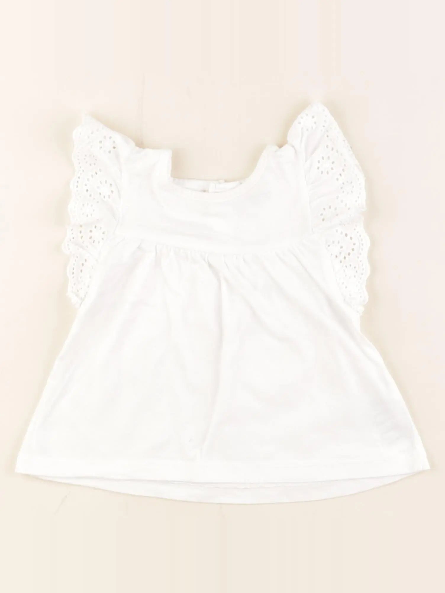 Vertbaudet - tee-shirt blanc - 9 mois