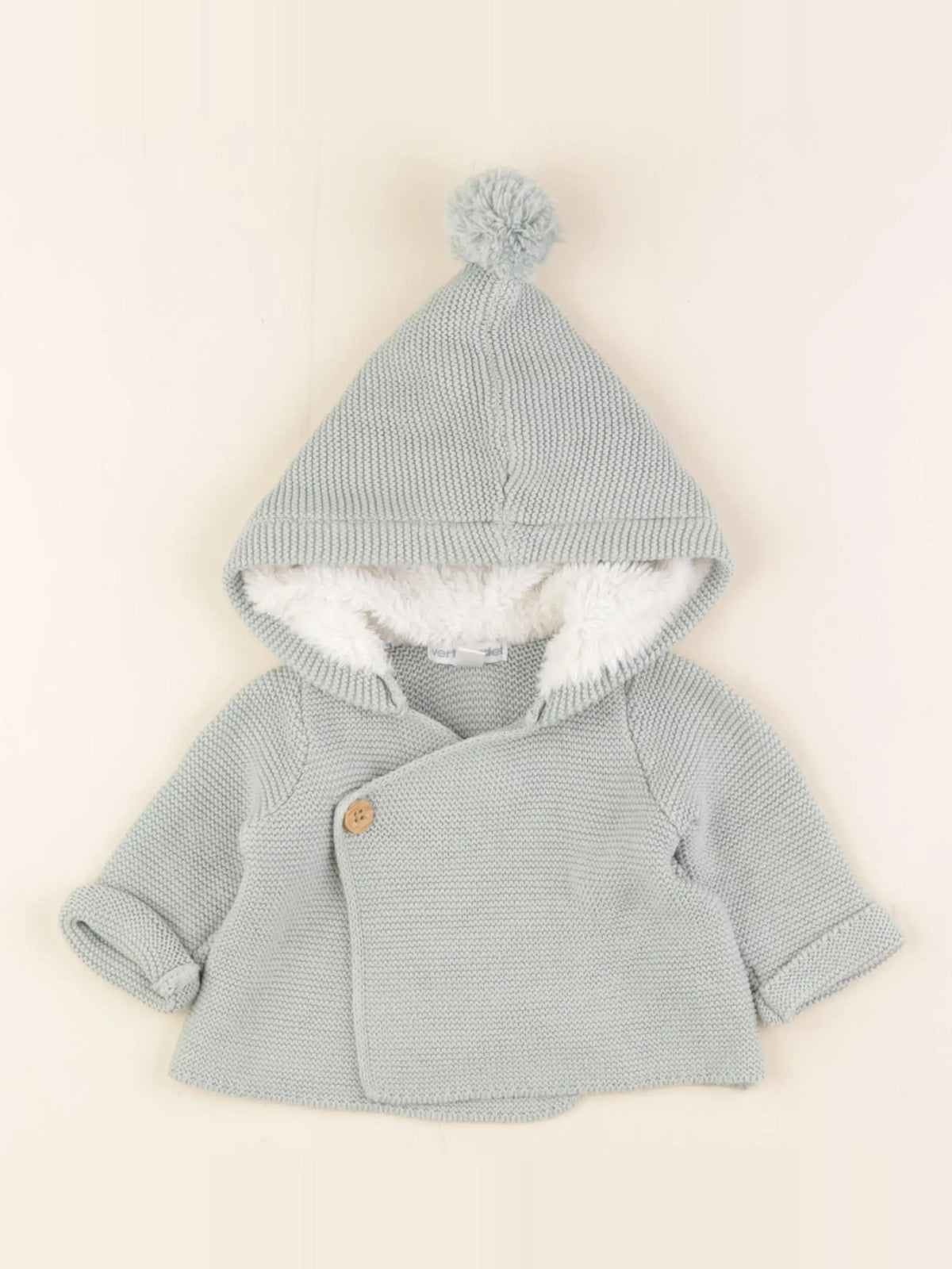 Vertbaudet - veste vert - 1 mois