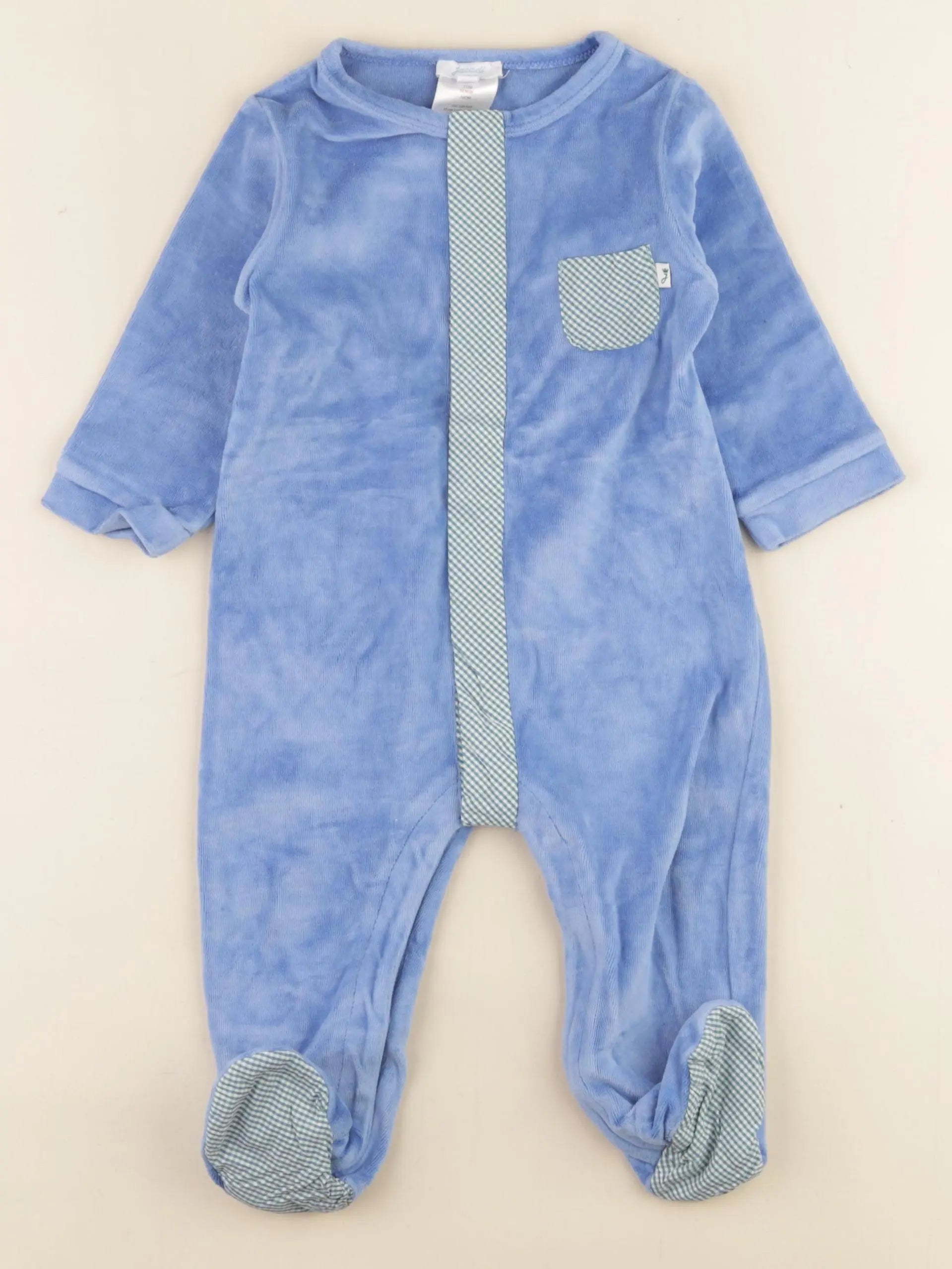 Jacadi - pyjama velours bleu - 12 mois