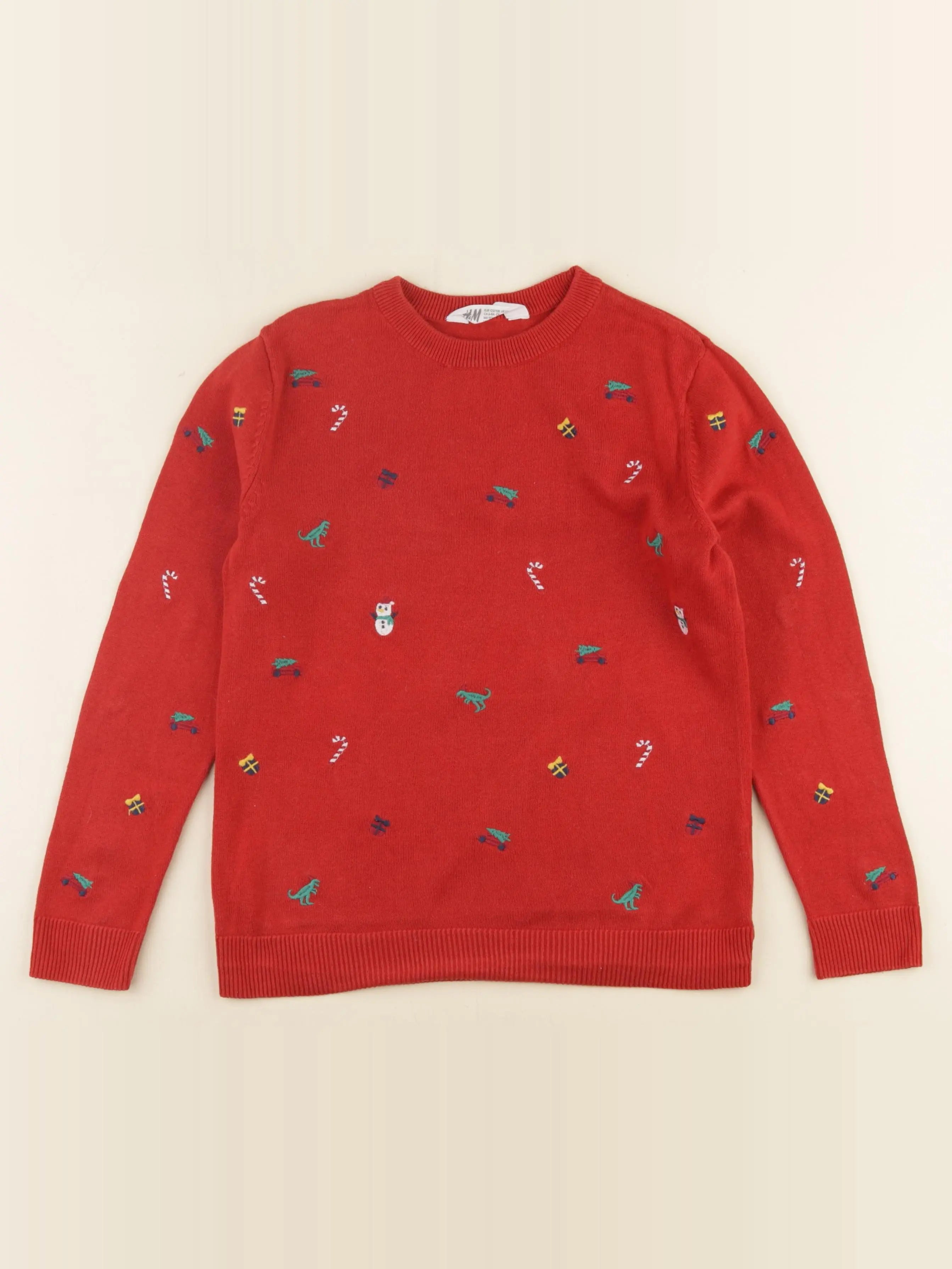 H&M - pull rouge - 6/8 ans
