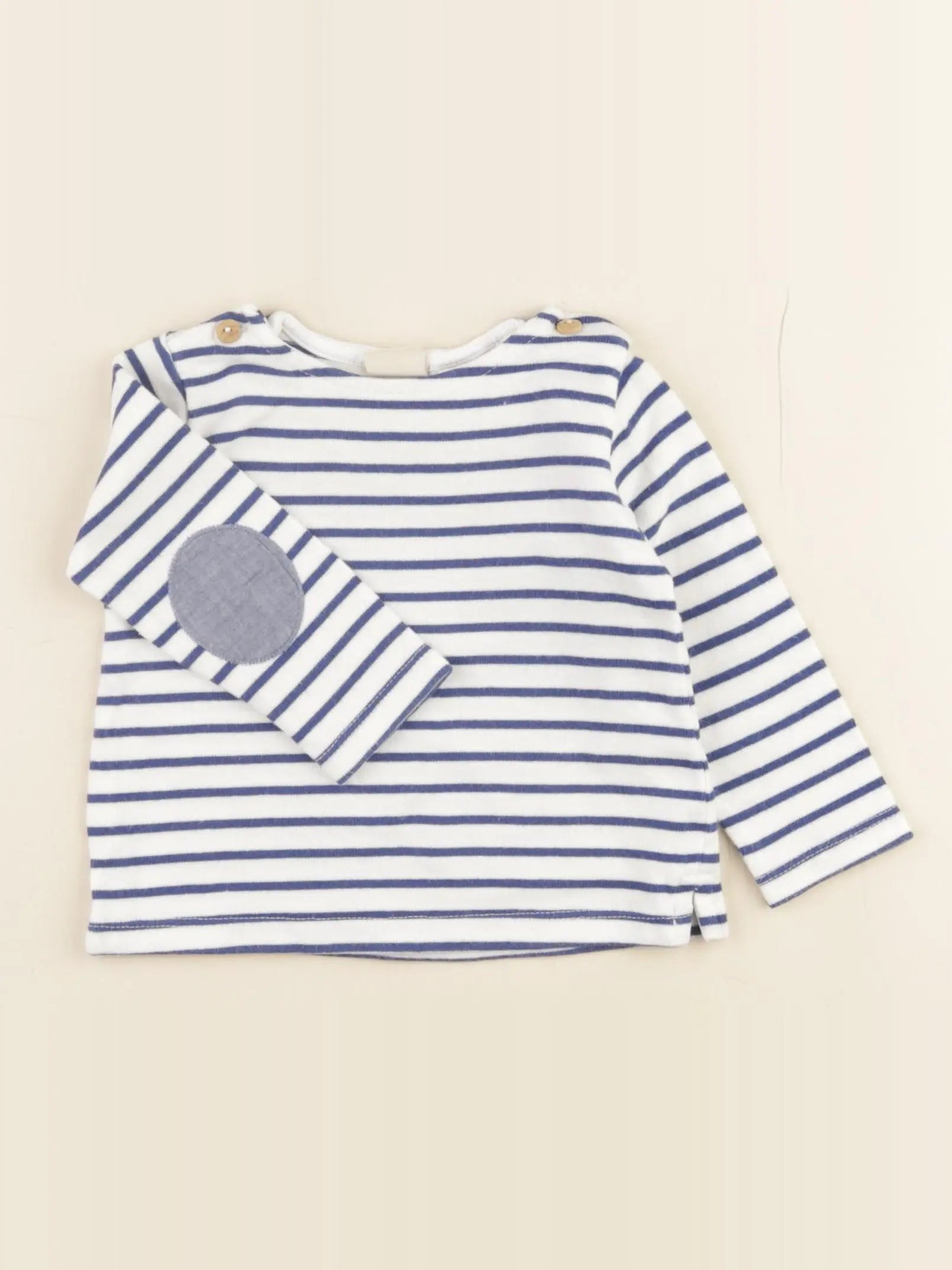 Zara - sweat bleu - 6/9 mois