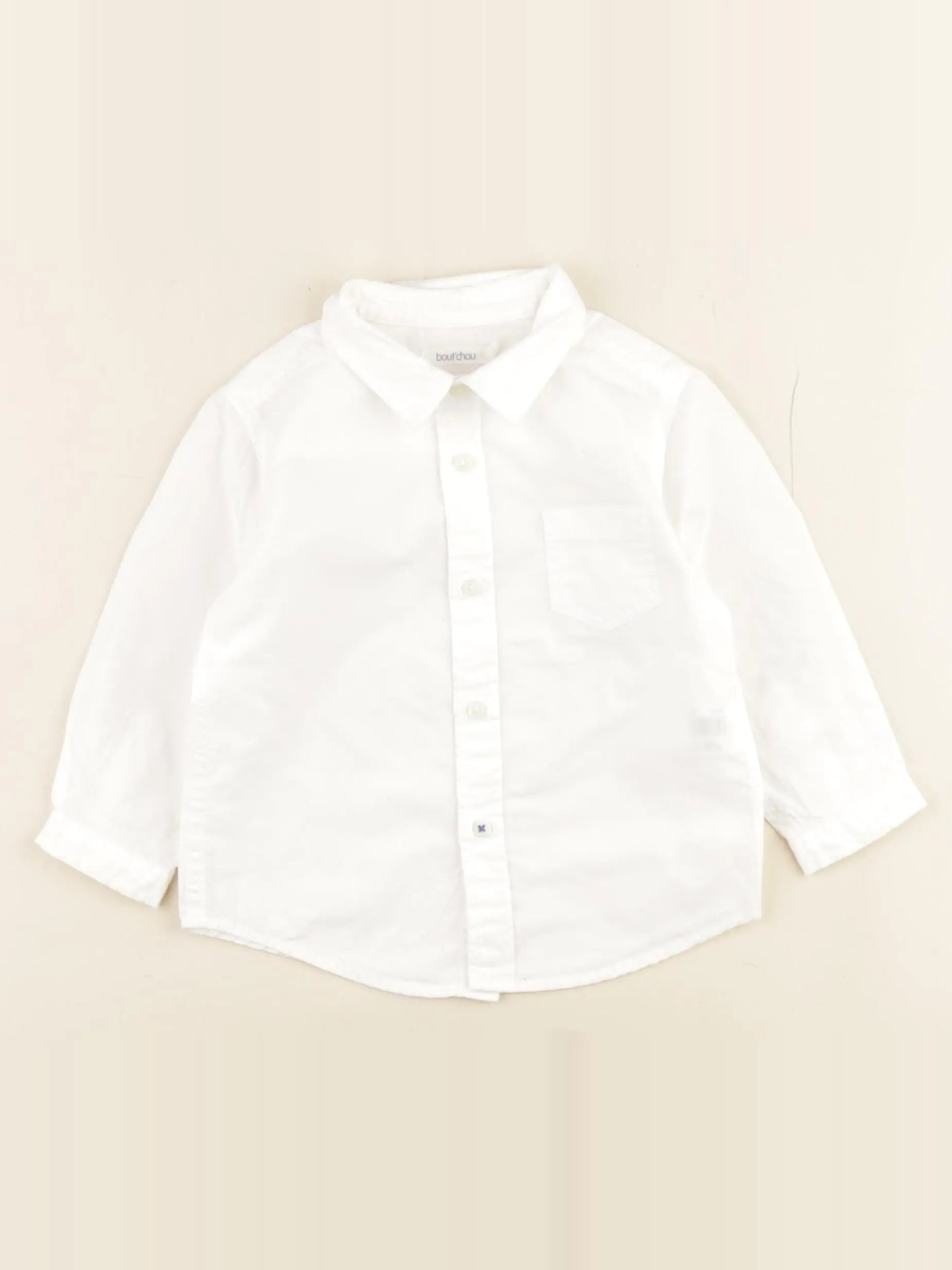 Boutchou - chemise blanc - 9 mois