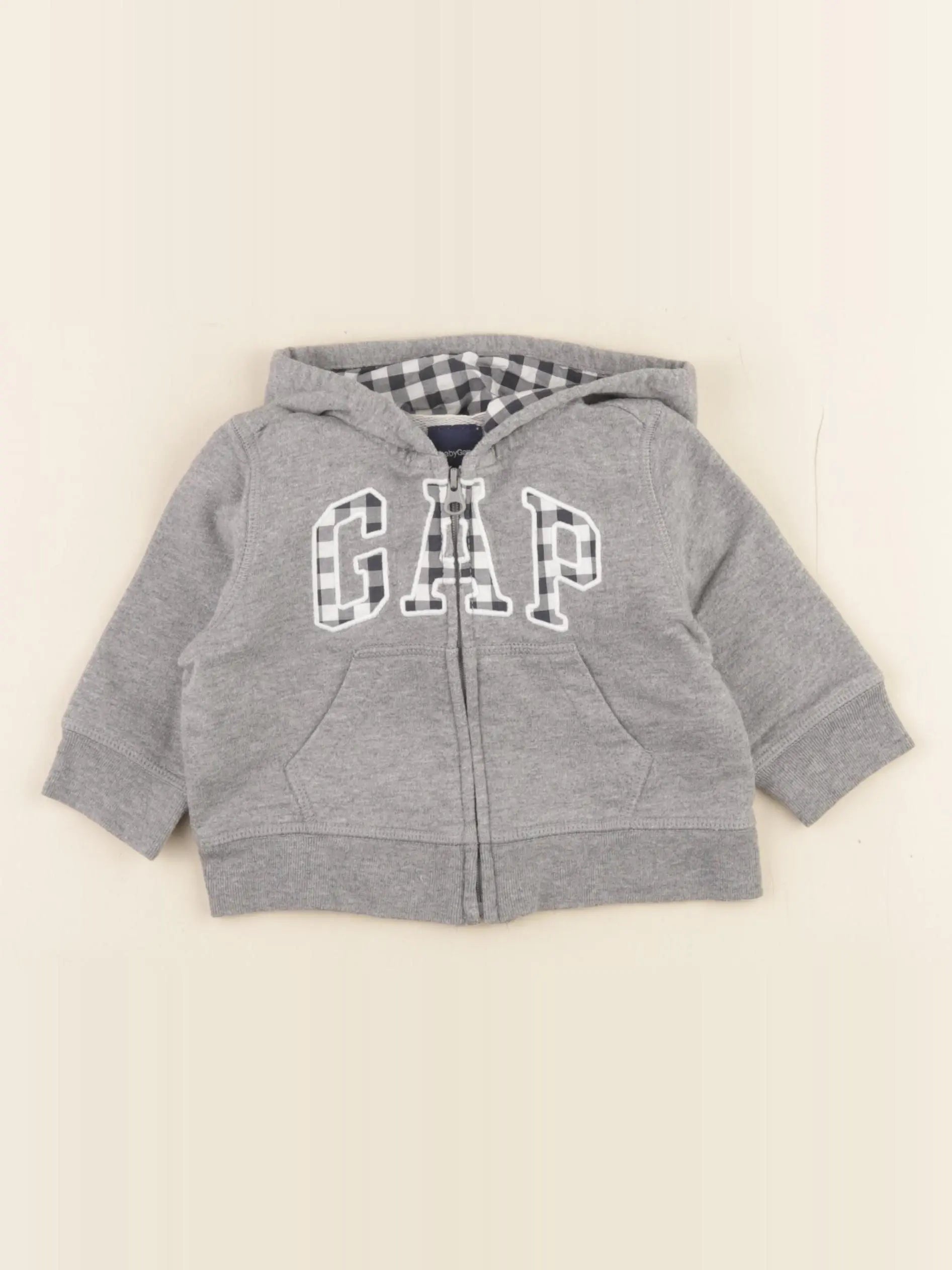 GAP - sweat gris - 3/6 mois