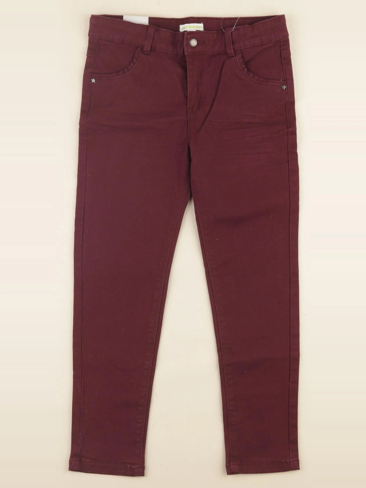 Vertbaudet - pantalon rouge - 7 ans