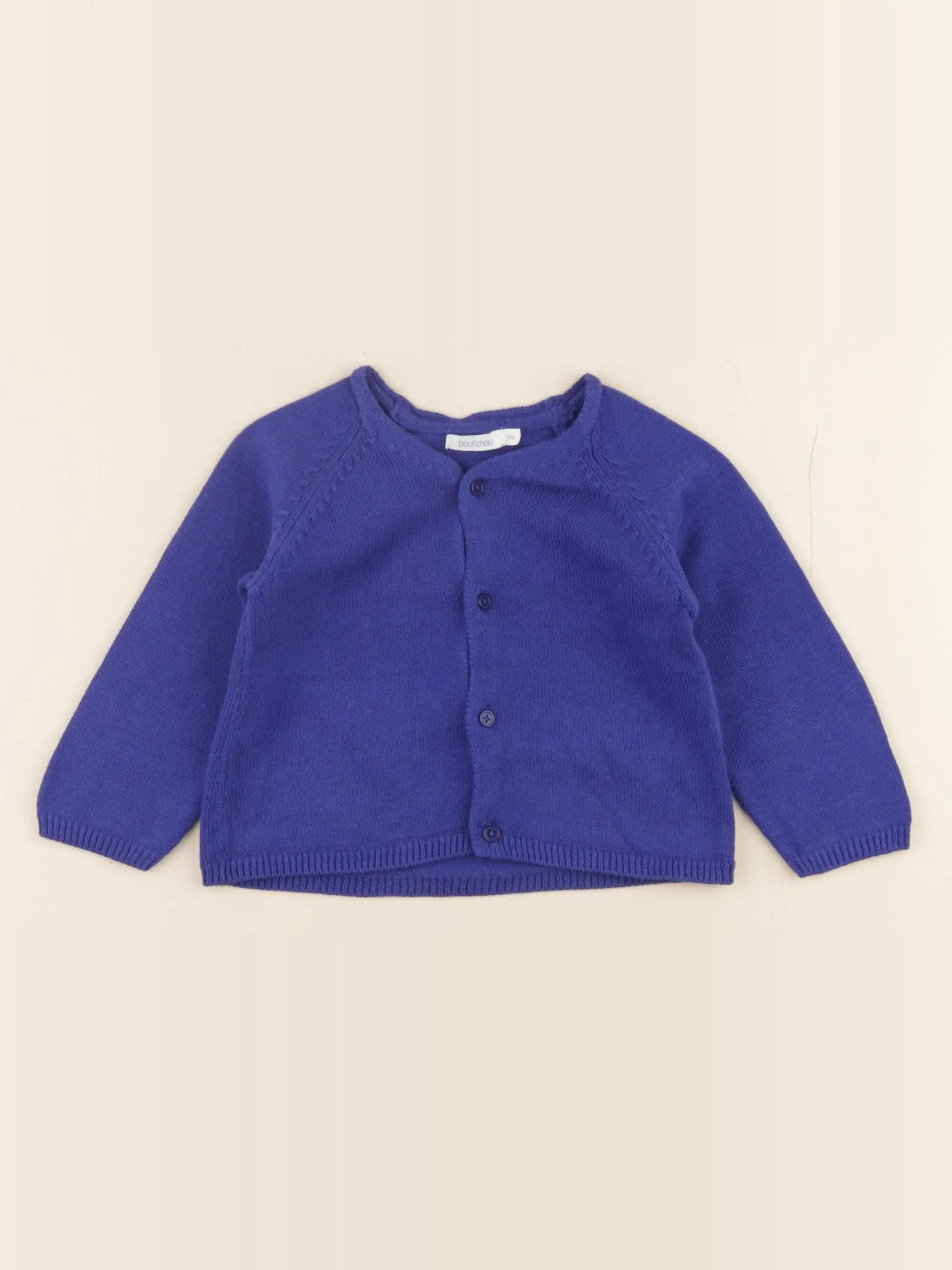 Boutchou - gilet bleu - 9 mois