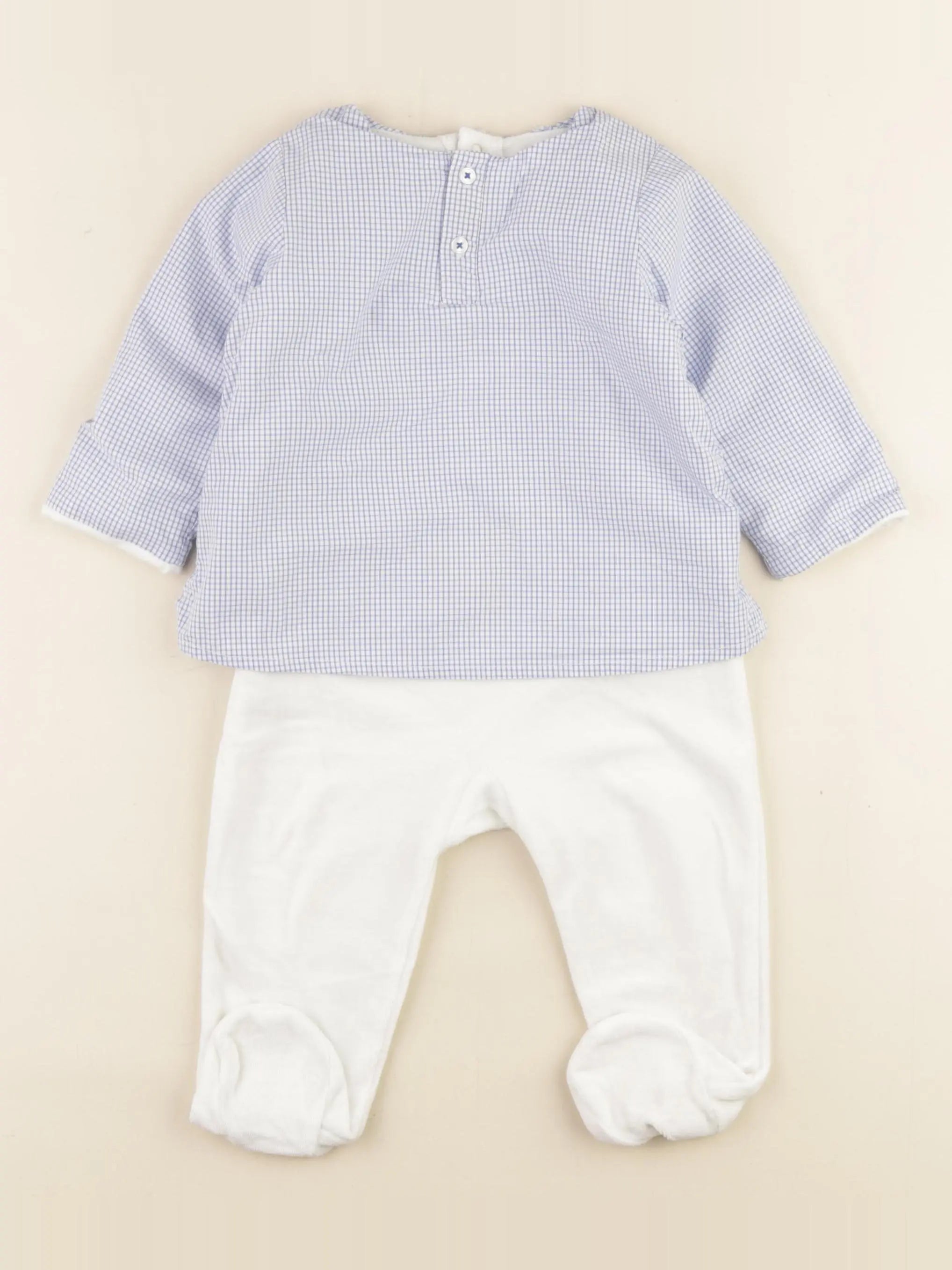 Boutchou - pyjama velours bleu - 9 mois
