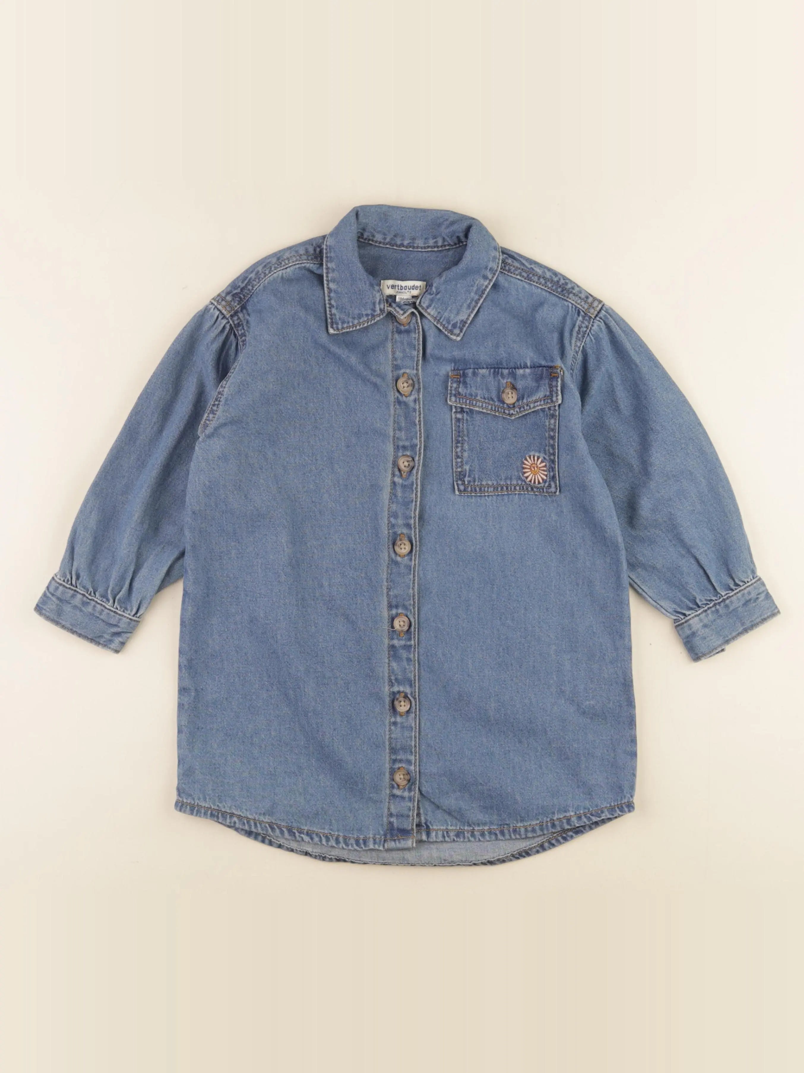 Vertbaudet - chemise bleu - 4 ans