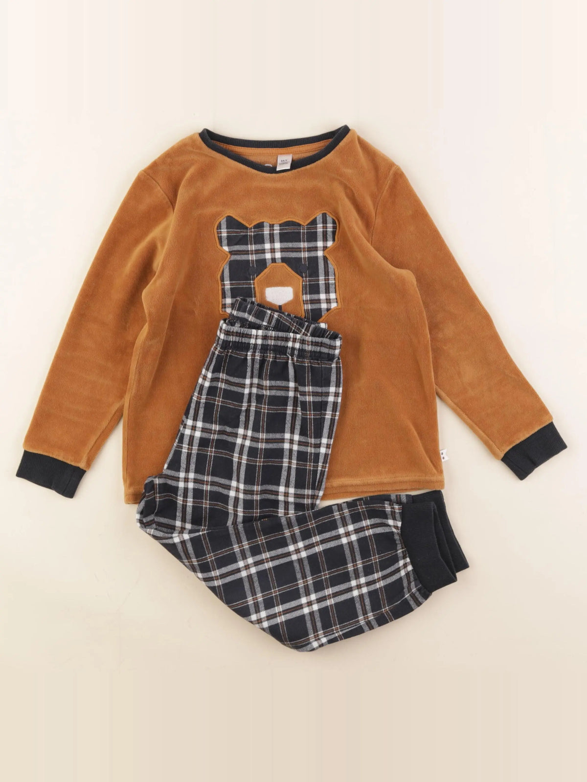 Okaidi - pyjama velours marron - 5 ans