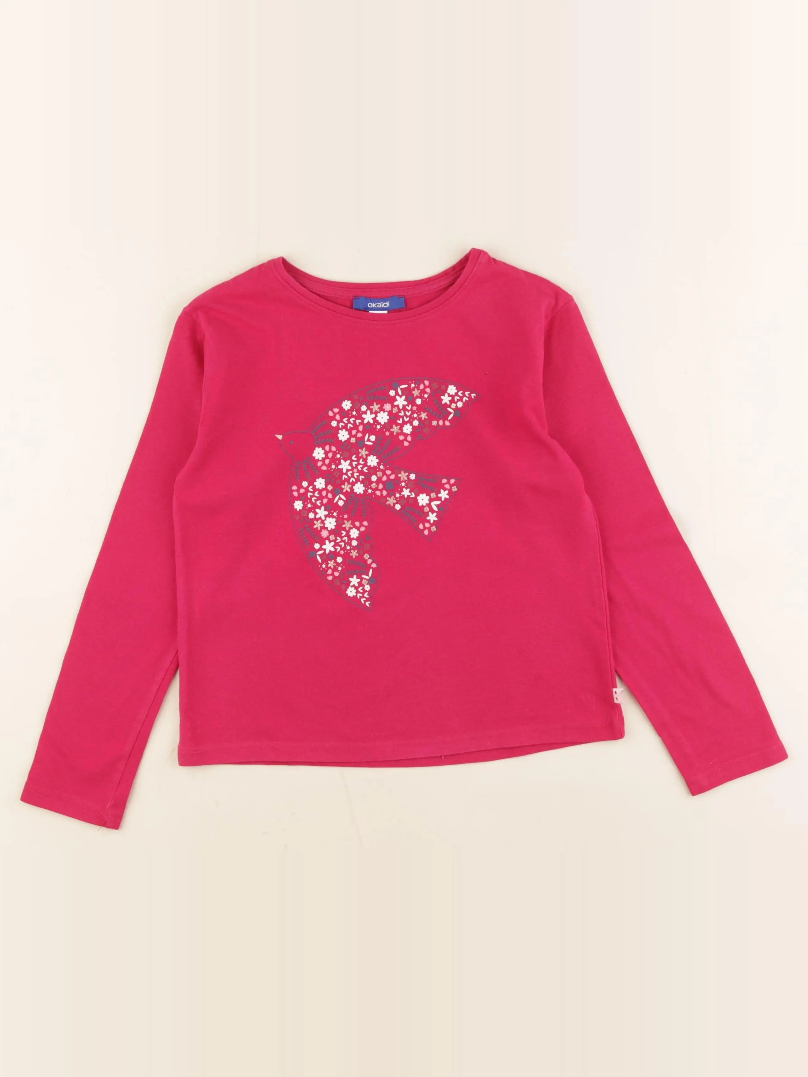 Okaidi - tee-shirt rose - 8 ans