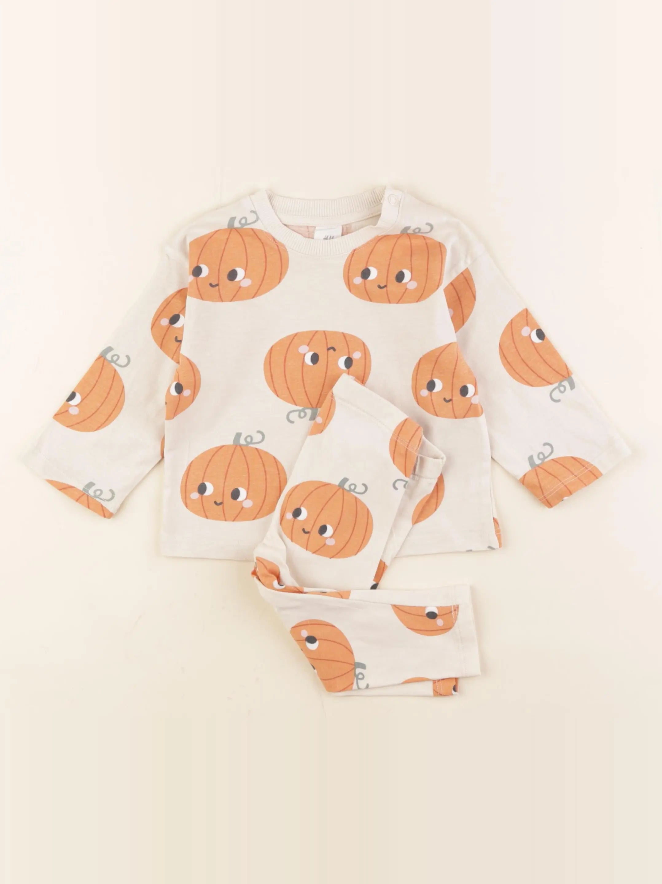 H&M - pyjama coton orange - 6 mois