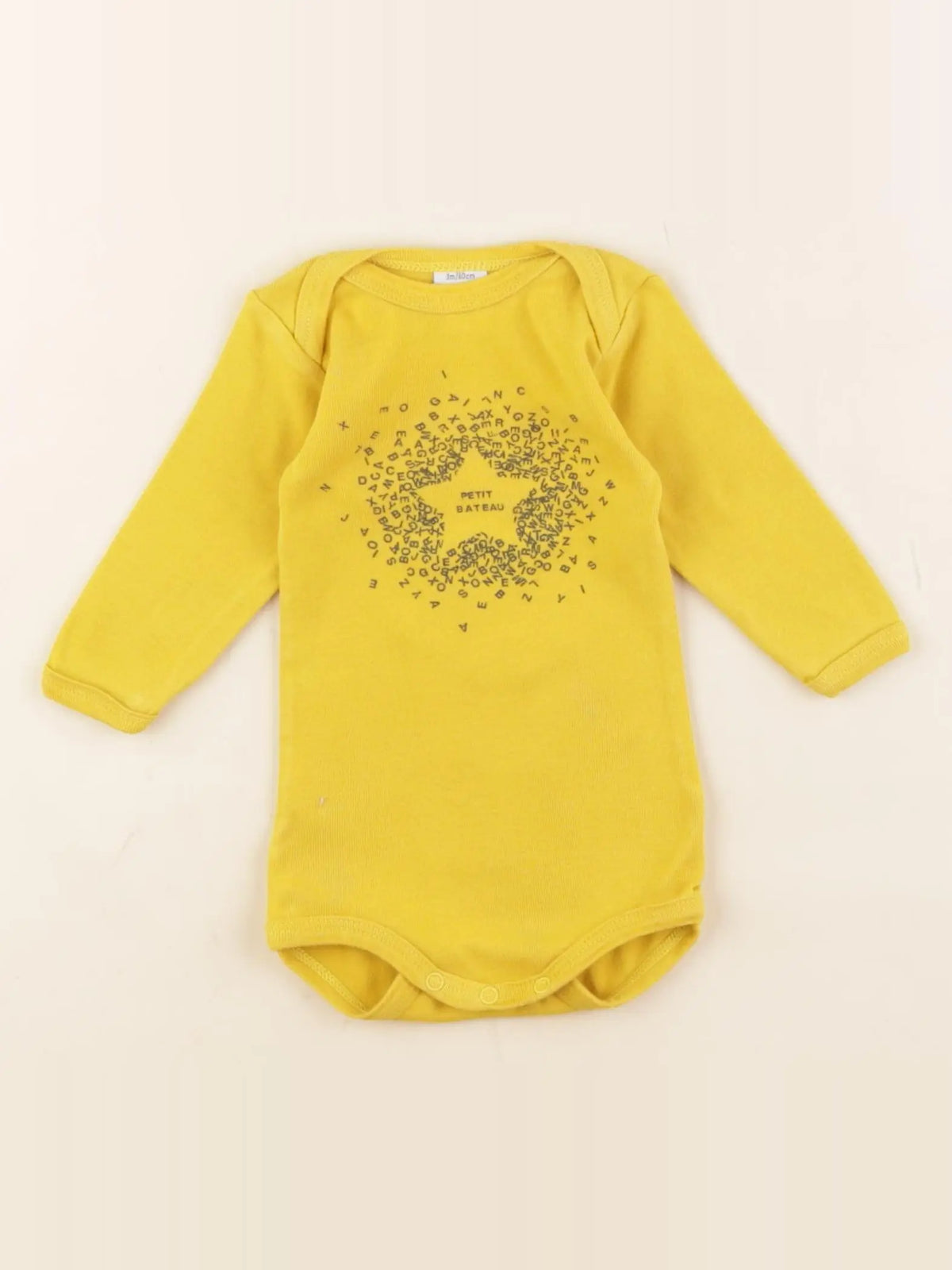 Petit Bateau - body jaune - 3 mois