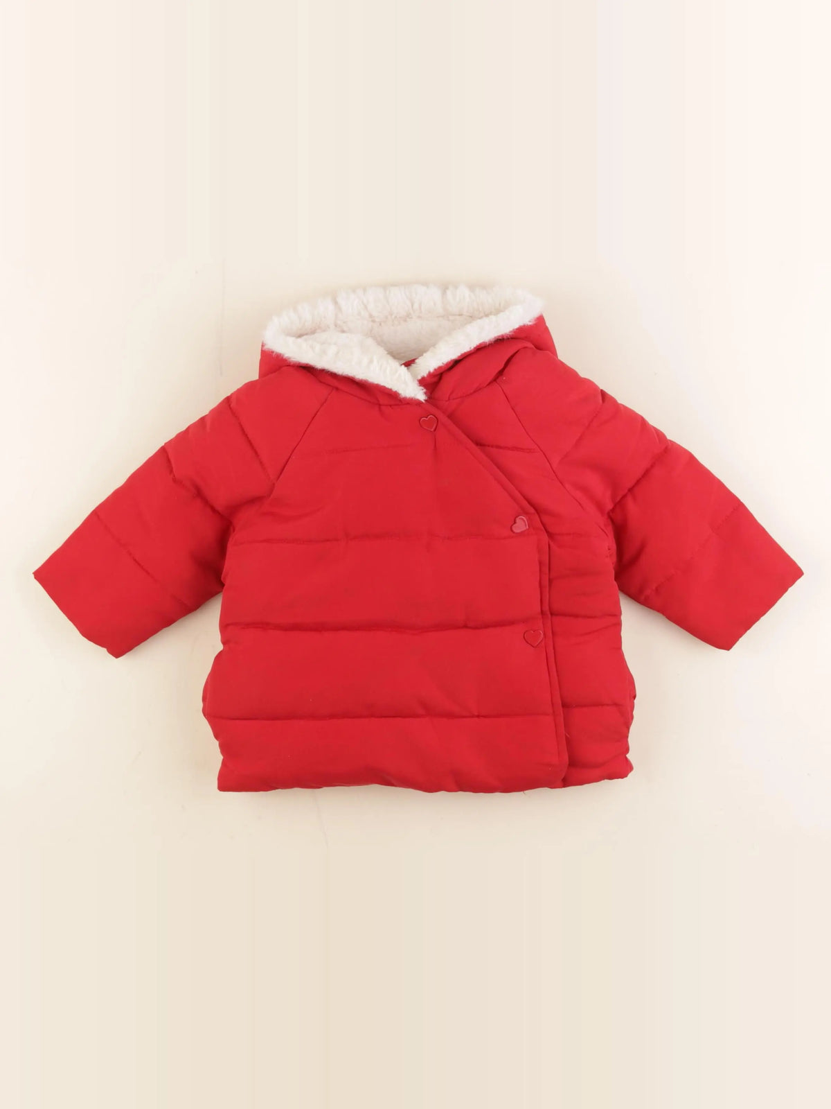 Vertbaudet - doudoune rouge - 12 mois