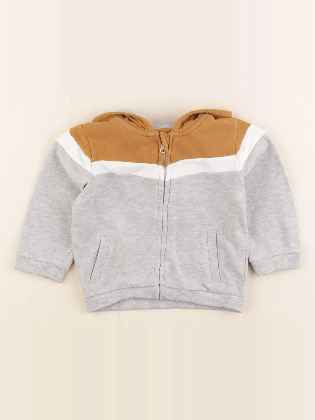 Vertbaudet - sweat gris - 12 mois
