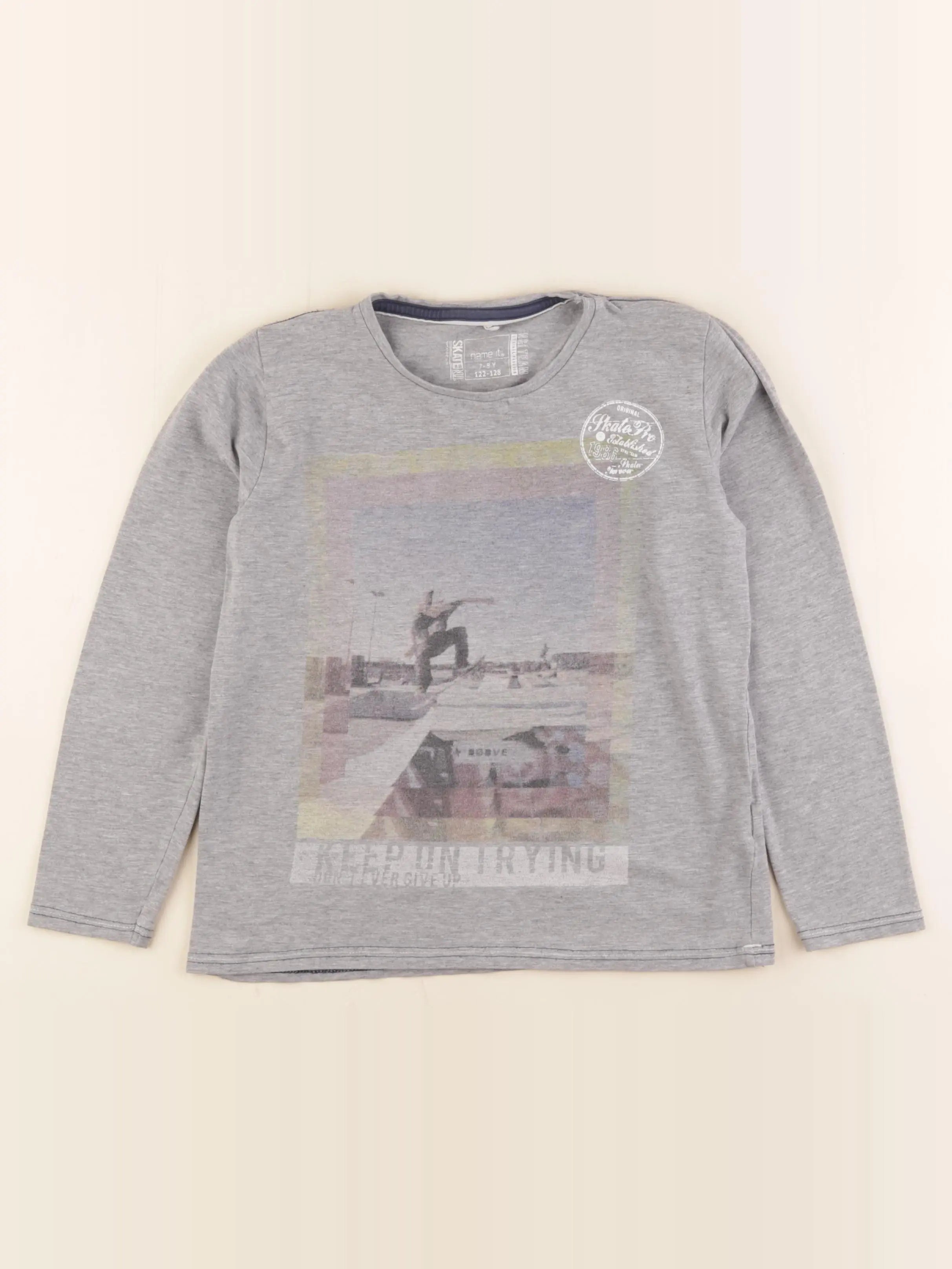 Name it - tee-shirt gris - 7/8 ans