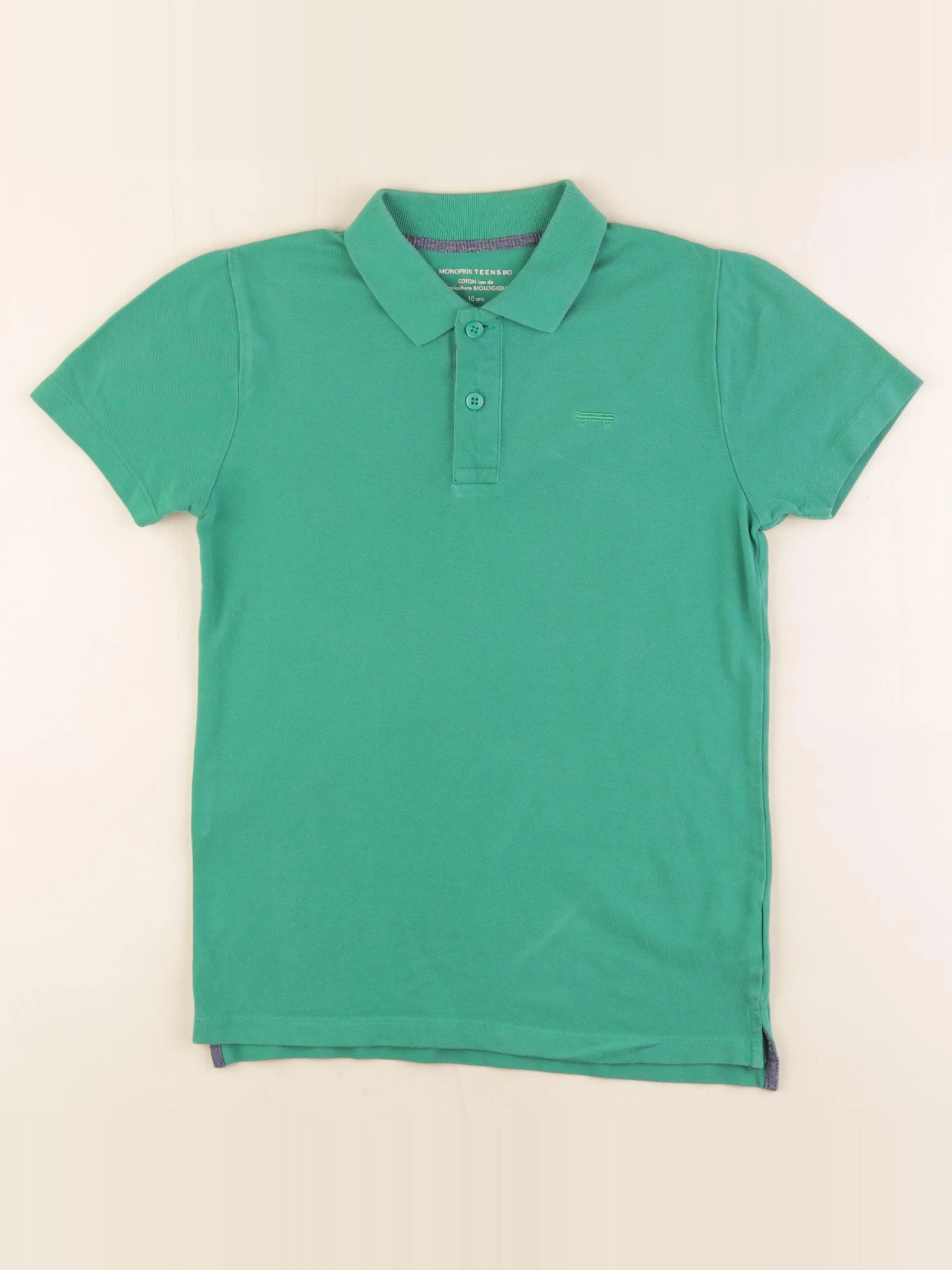 Monoprix - polo vert - 10 ans