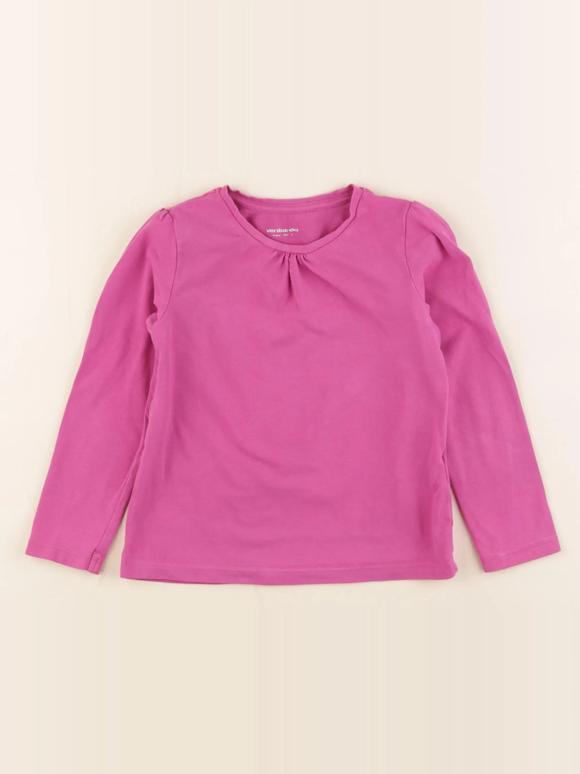 Vertbaudet - tee-shirt rose - 4 ans