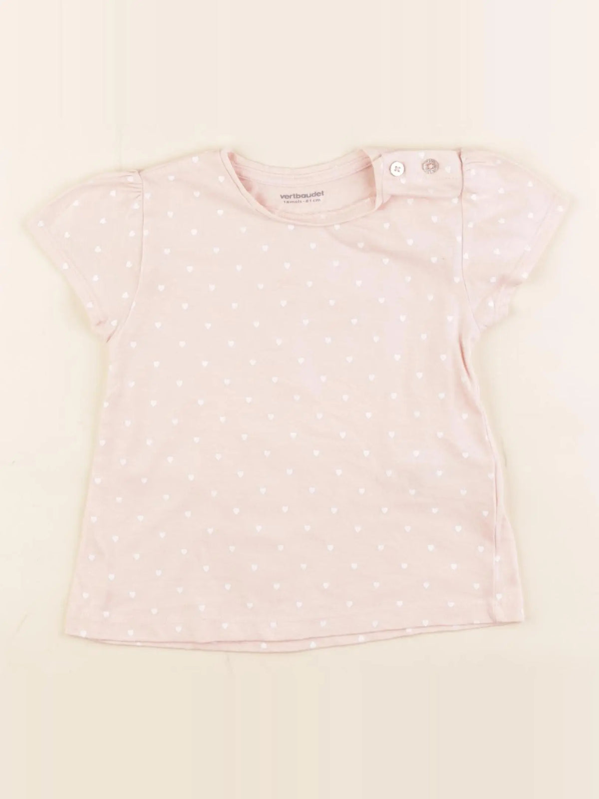 Vertbaudet - tee-shirt rose - 18 mois