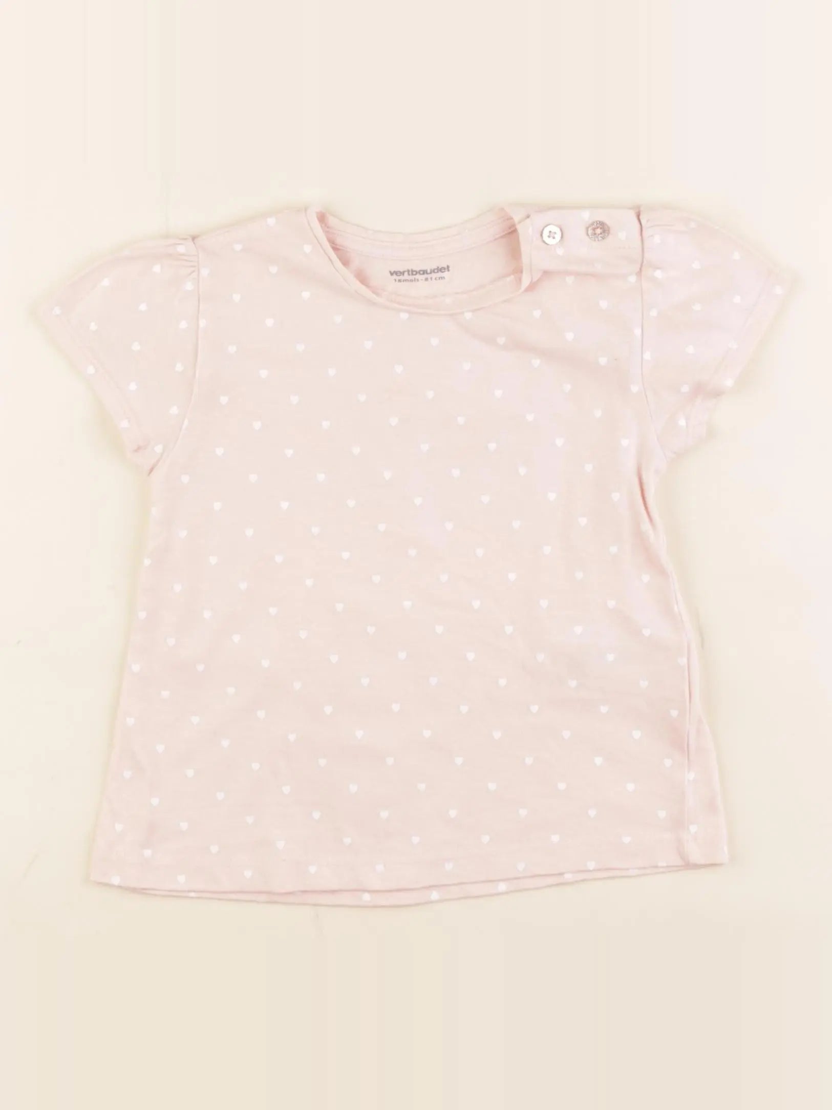 Vertbaudet - tee-shirt rose - 18 mois