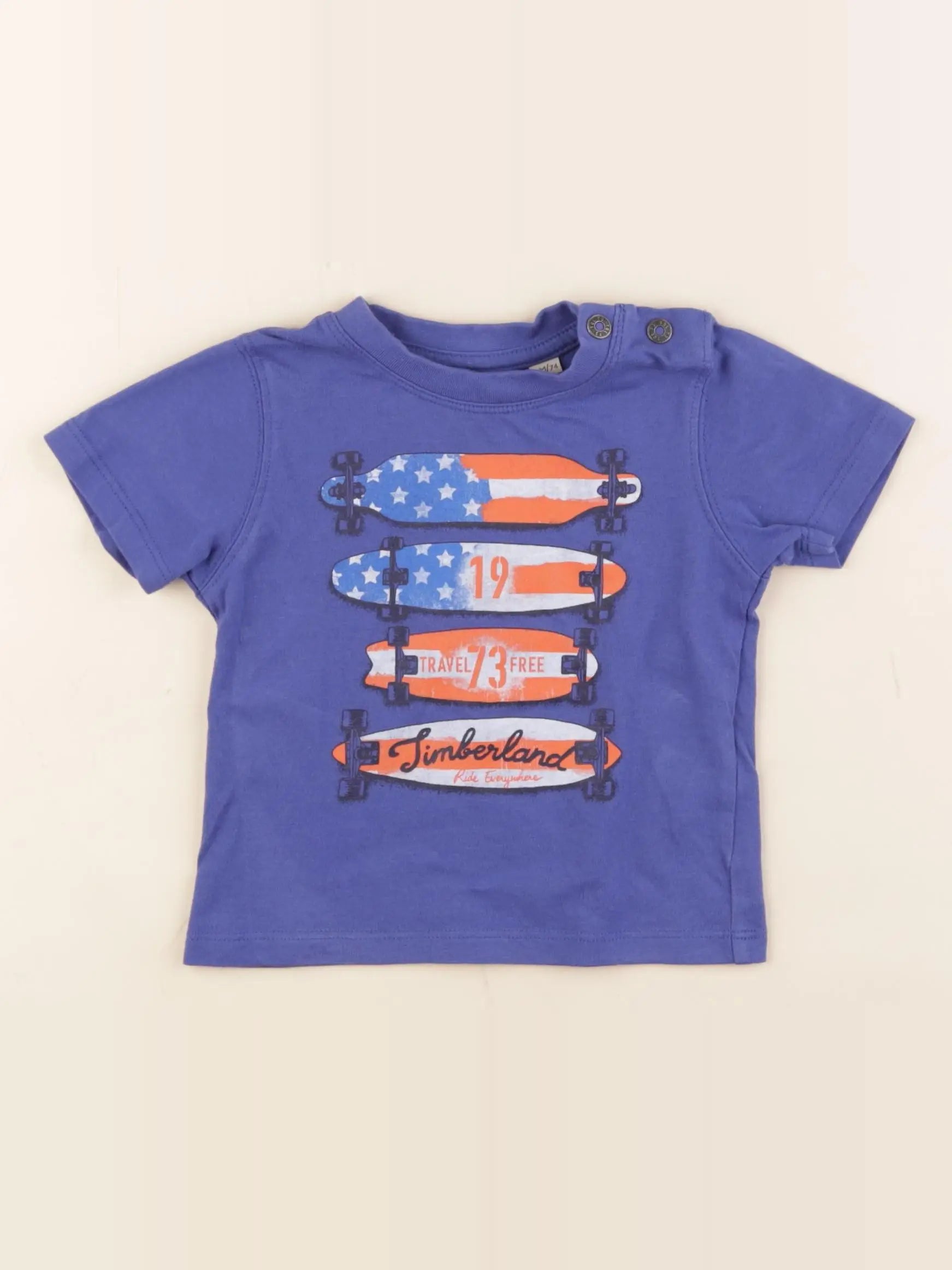 Timberland - tee-shirt bleu - 12 mois