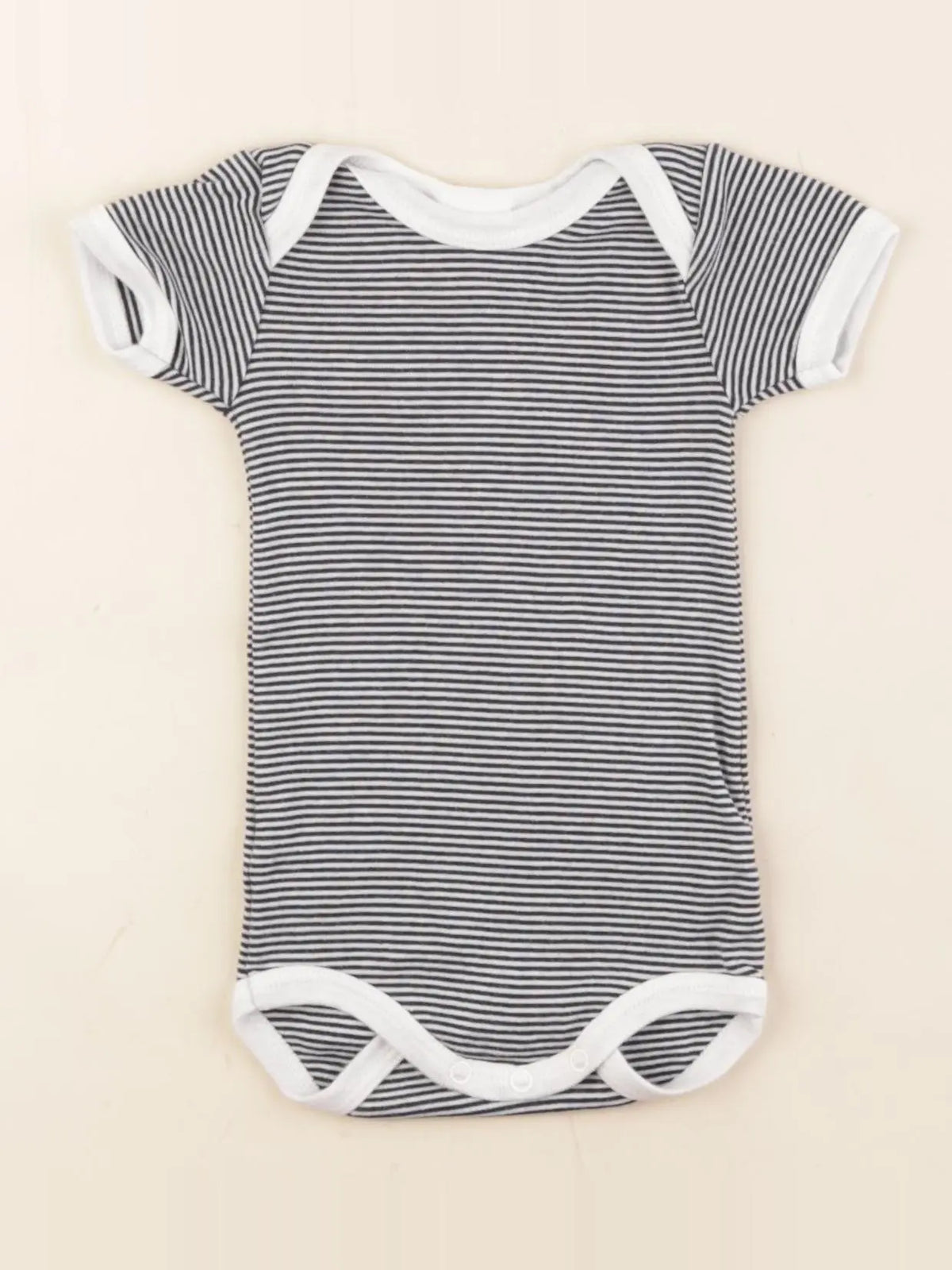 Petit Bateau - body bleu, blanc - 3 mois