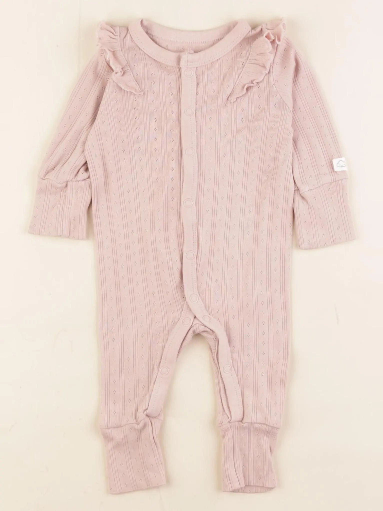 H&M - pyjama coton rose - 1/2 mois