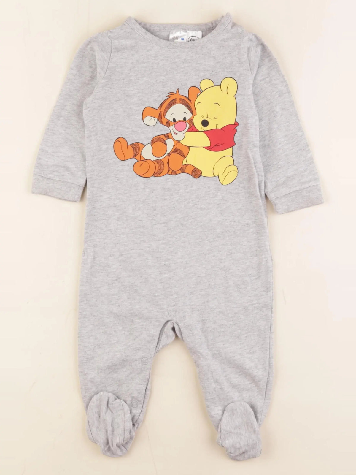 H&M - pyjama coton gris - 4/6 mois