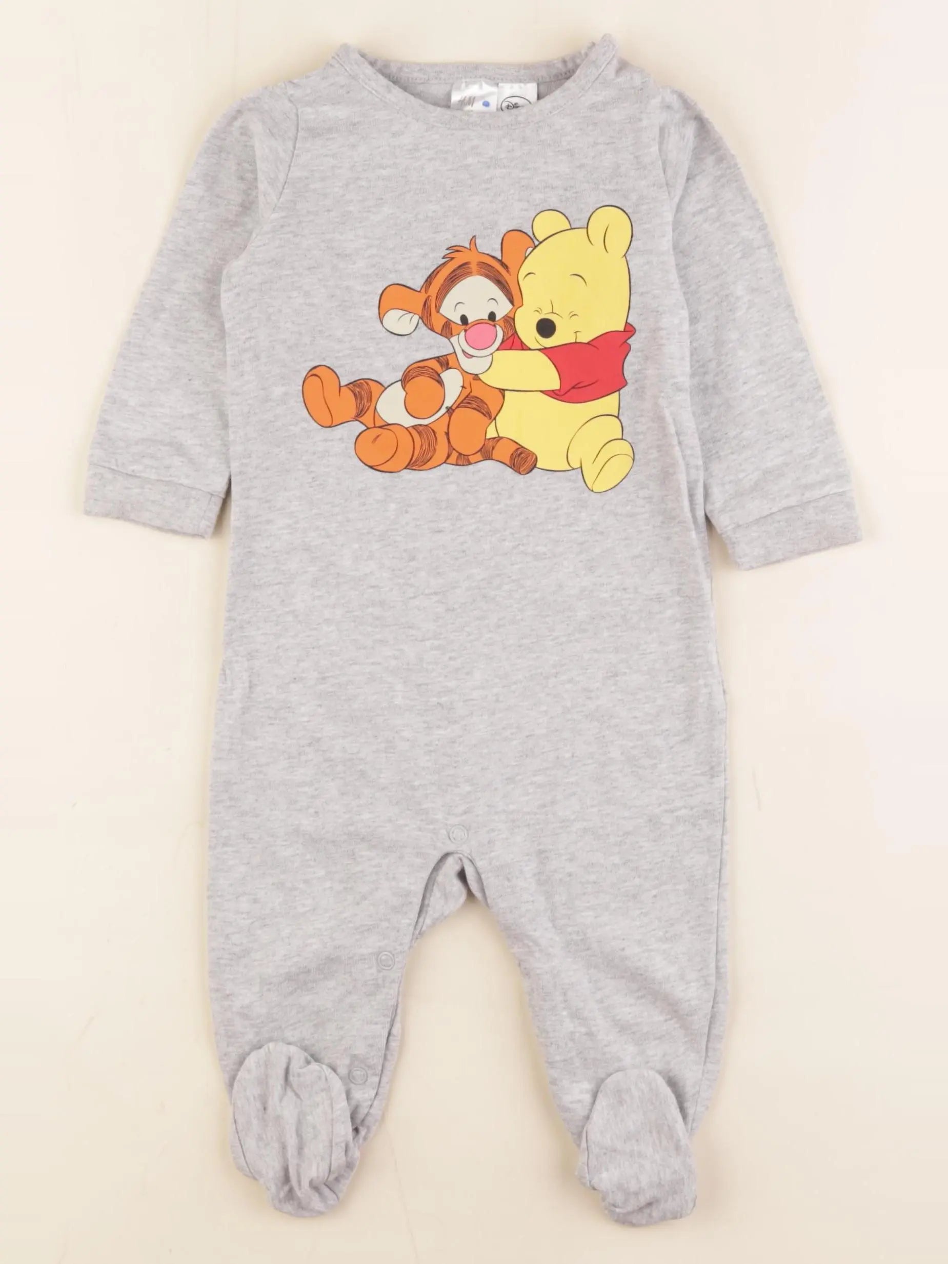 H&M - pyjama coton gris - 4/6 mois