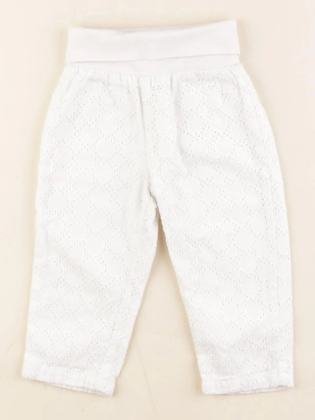 Boutchou - pantalon blanc - 6 mois