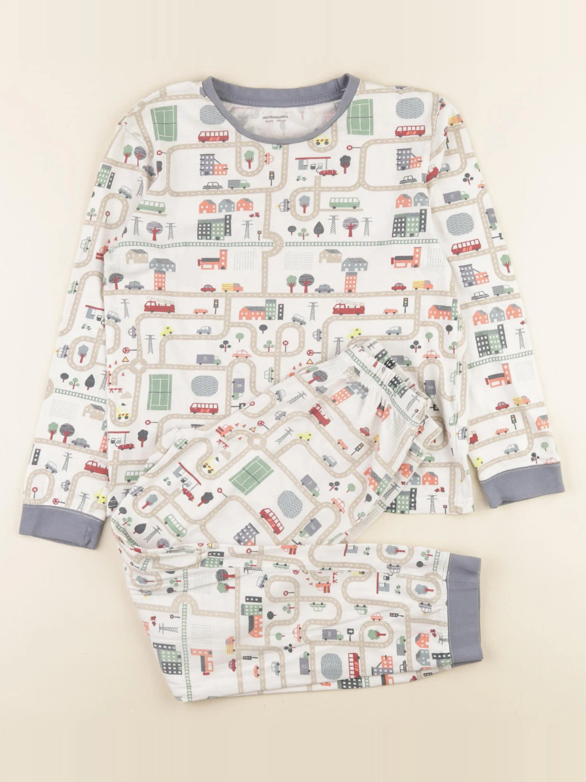 Vertbaudet - pyjama coton multicolore - 10 ans