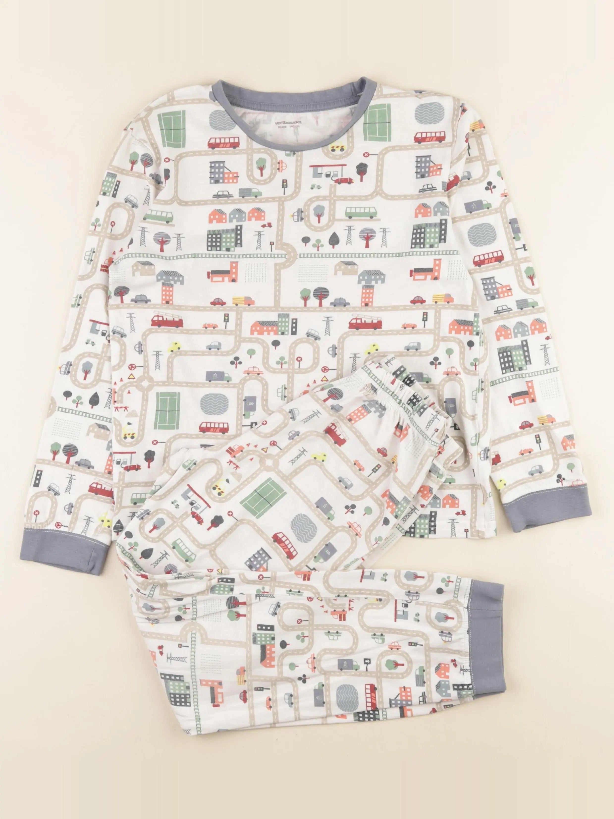 Vertbaudet - pyjama coton multicolore - 10 ans