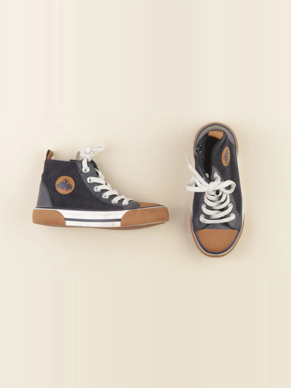 Tape à l'oeil - baskets bleu, marron - pointure 28