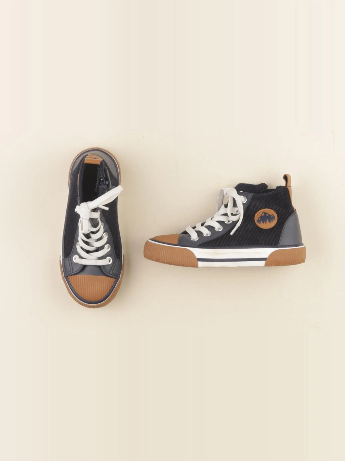 Tape à l'oeil - baskets bleu, marron - pointure 28