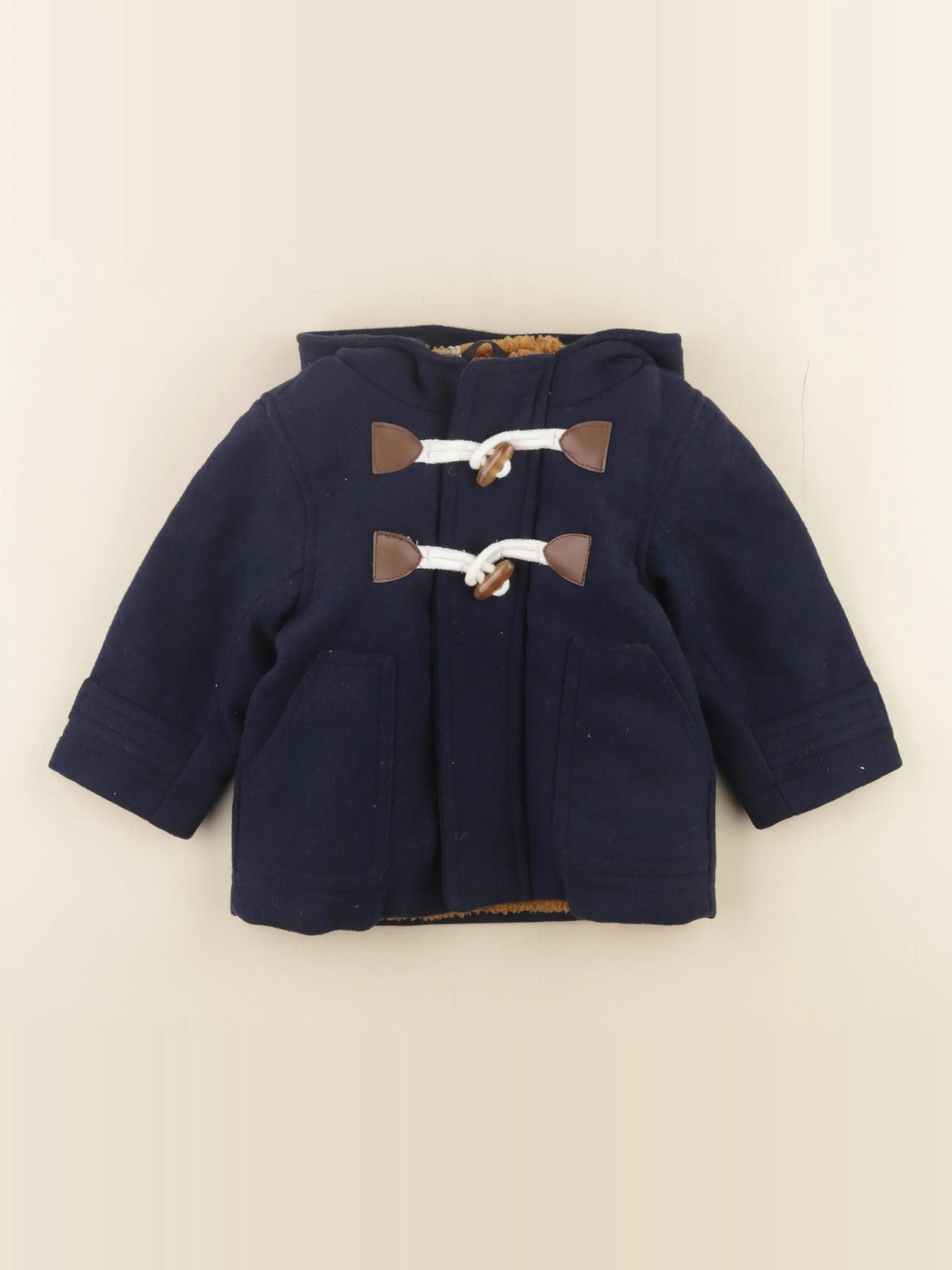 Vertbaudet - manteau bleu - 12 mois