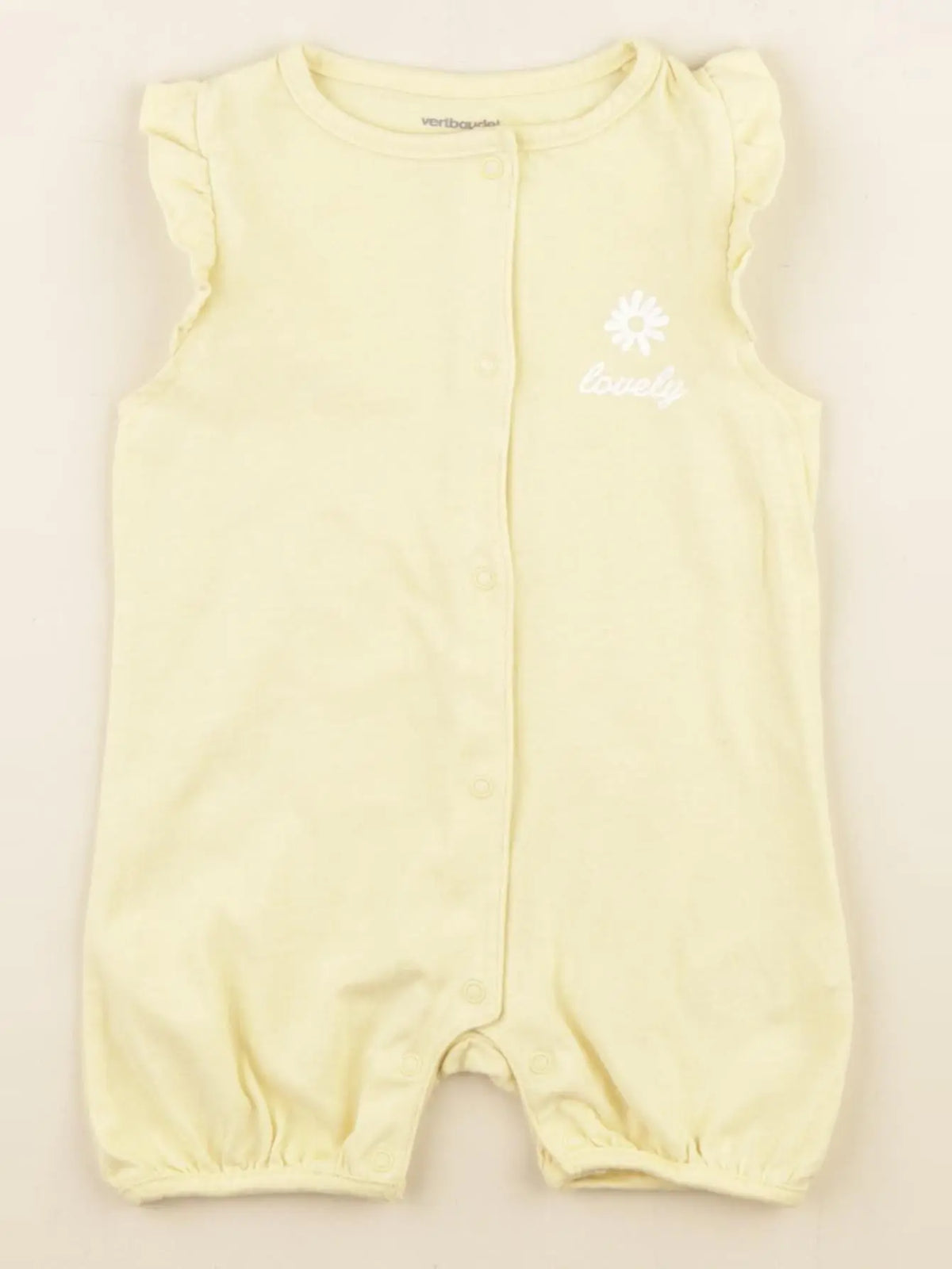 Vertbaudet - pyjama coton jaune - 9 mois