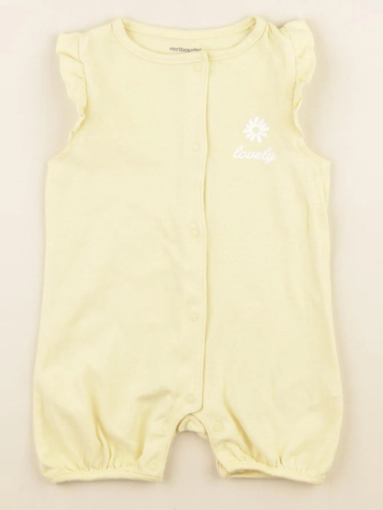 Vertbaudet - pyjama coton jaune - 9 mois