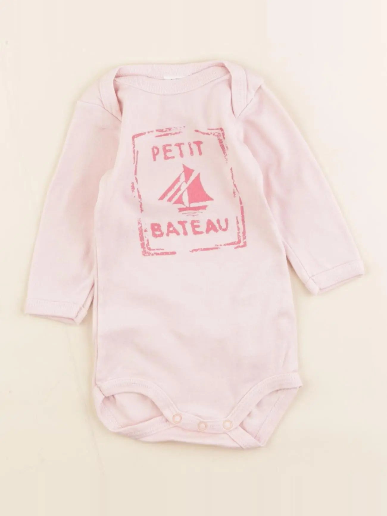 Petit Bateau - body rose - 3 mois