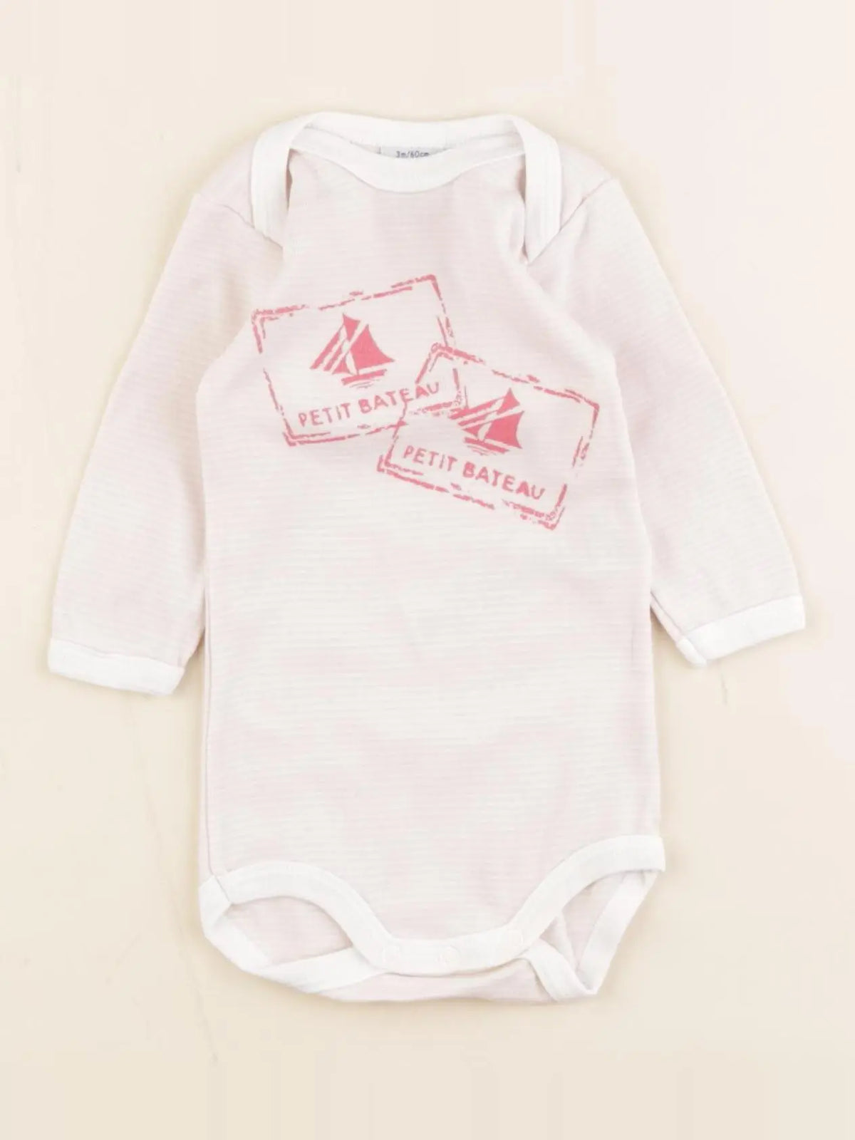Petit Bateau - body rose - 3 mois