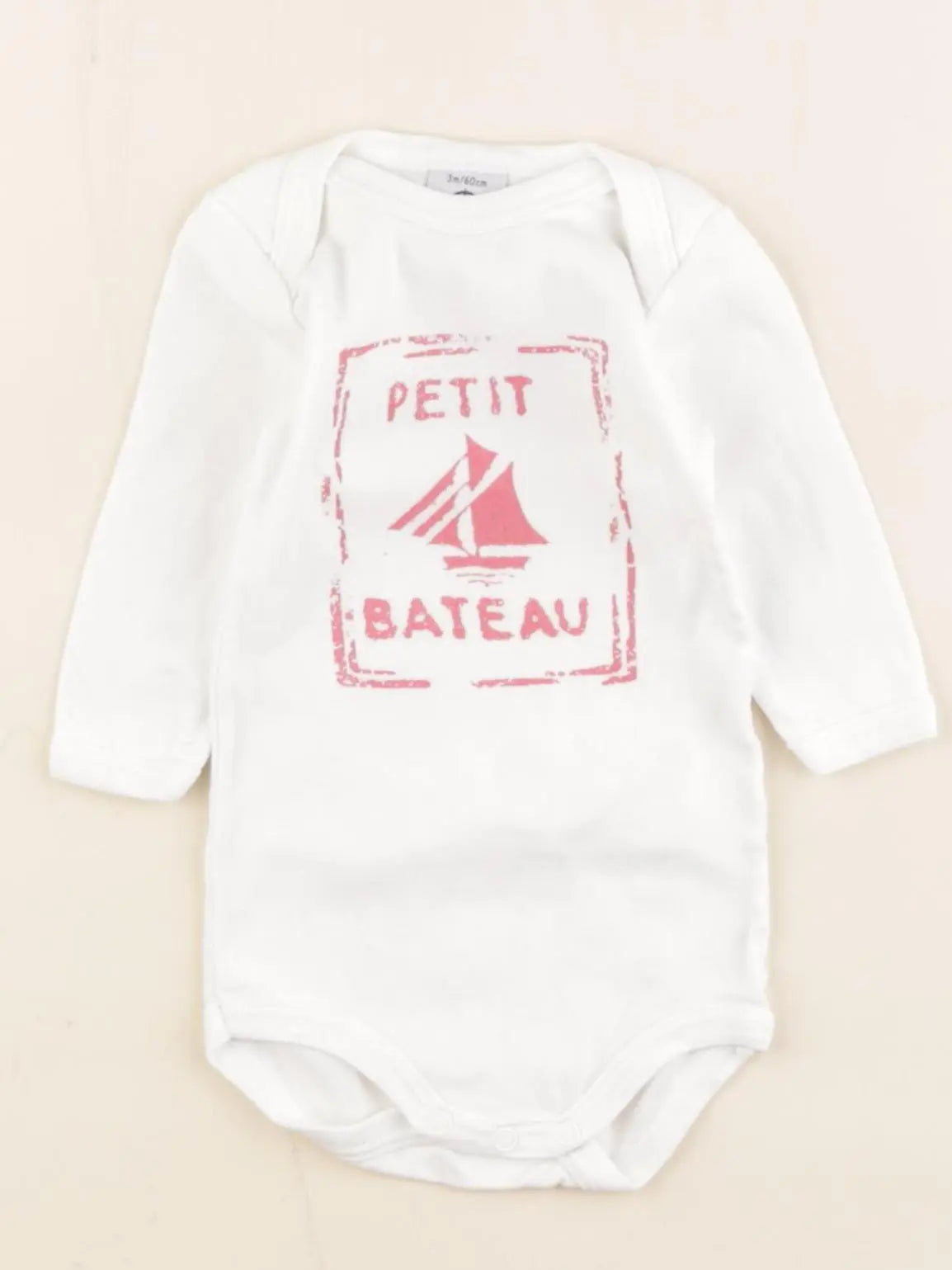 Petit Bateau - body blanc - 3 mois