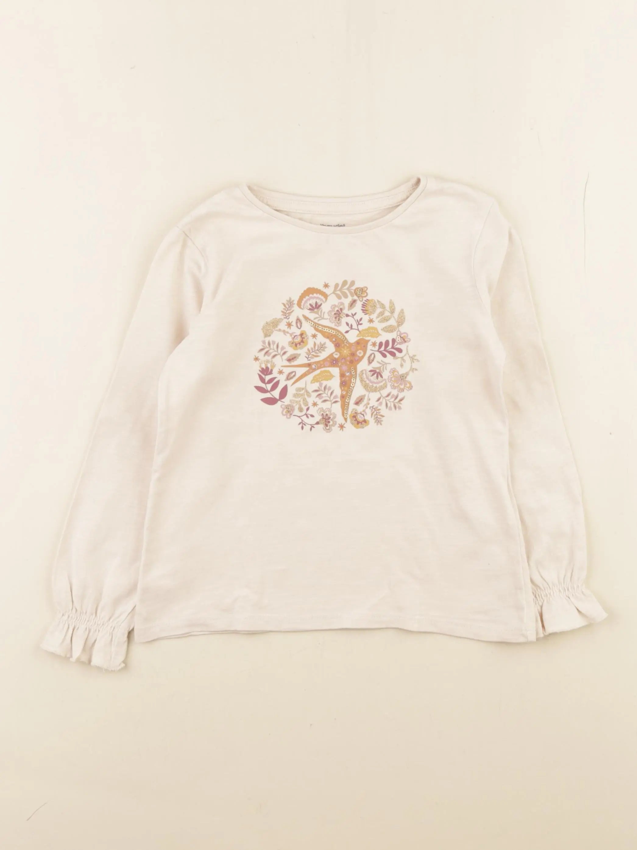 Vertbaudet - tee-shirt beige - 4 ans