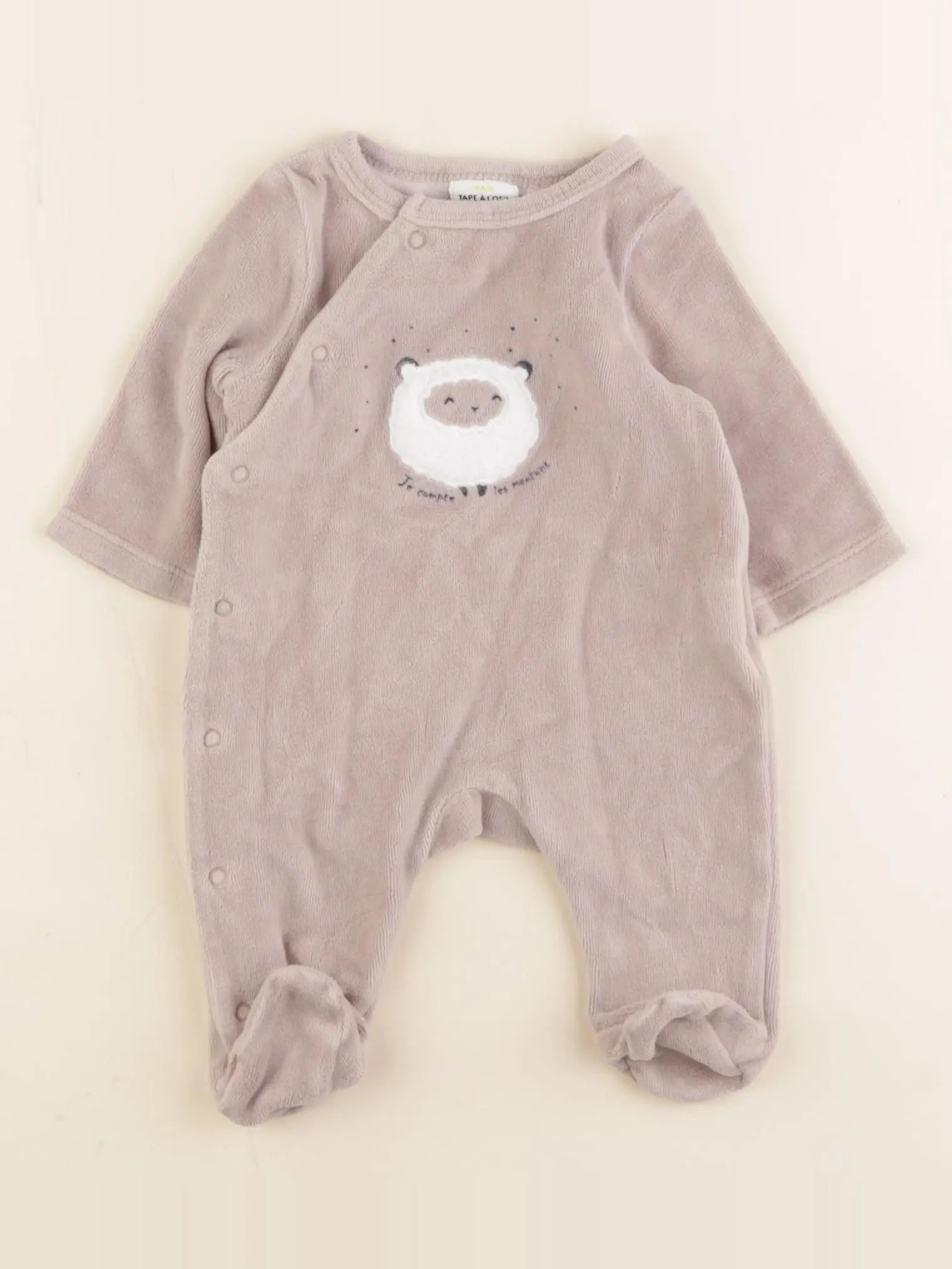 Tape à l'oeil - pyjama taupe - 1 mois