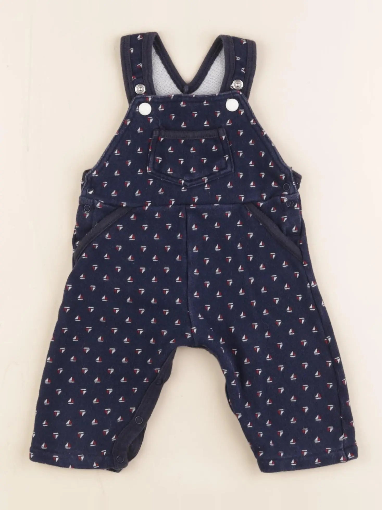 Petit Bateau - salopette bleu - 3 mois