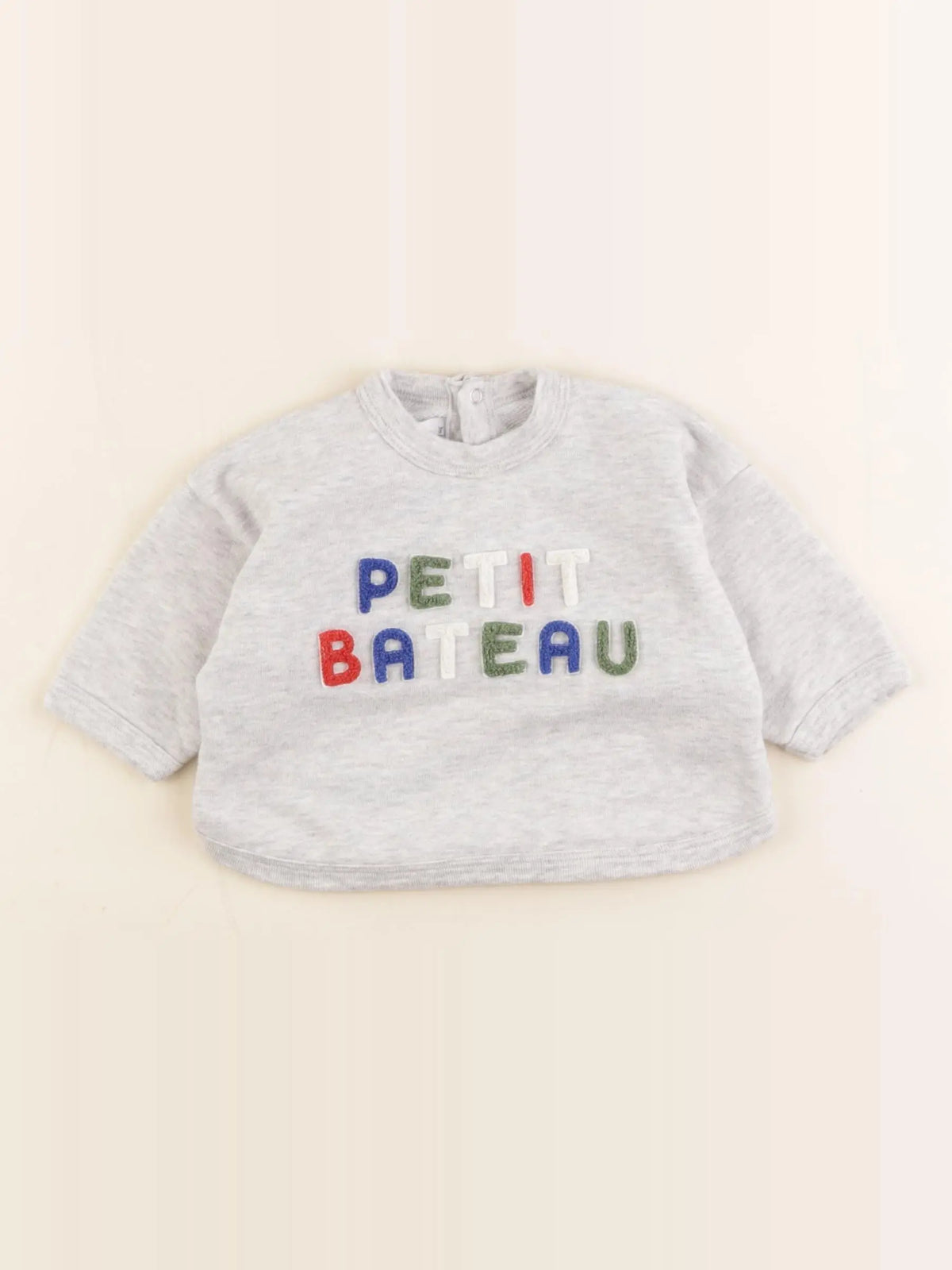 Petit Bateau - sweat gris - 3 mois