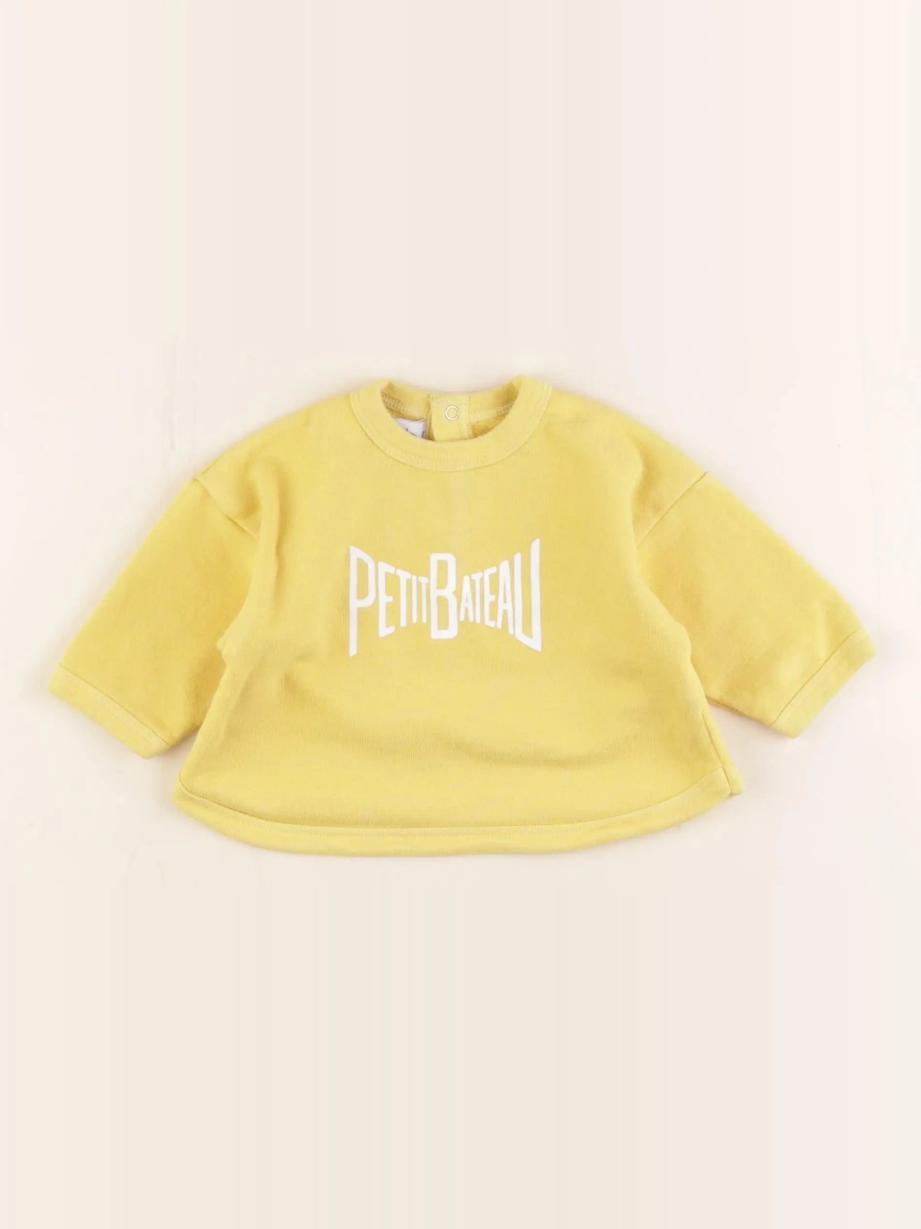 Petit Bateau - sweat jaune - 3 mois
