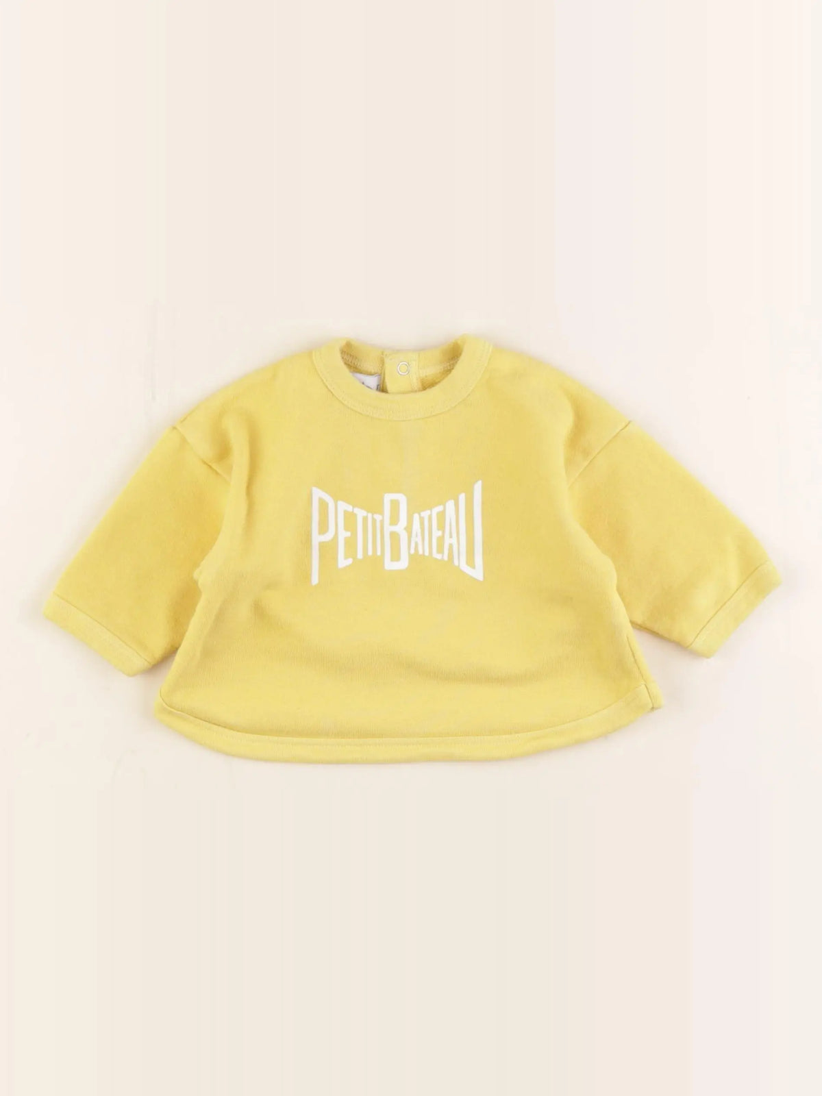 Petit Bateau - sweat jaune - 3 mois