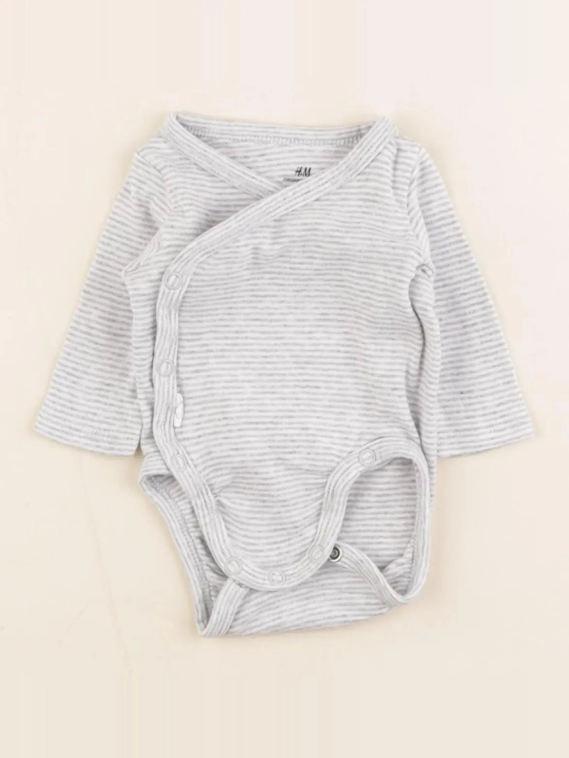 H&M - body gris - 0/1 mois