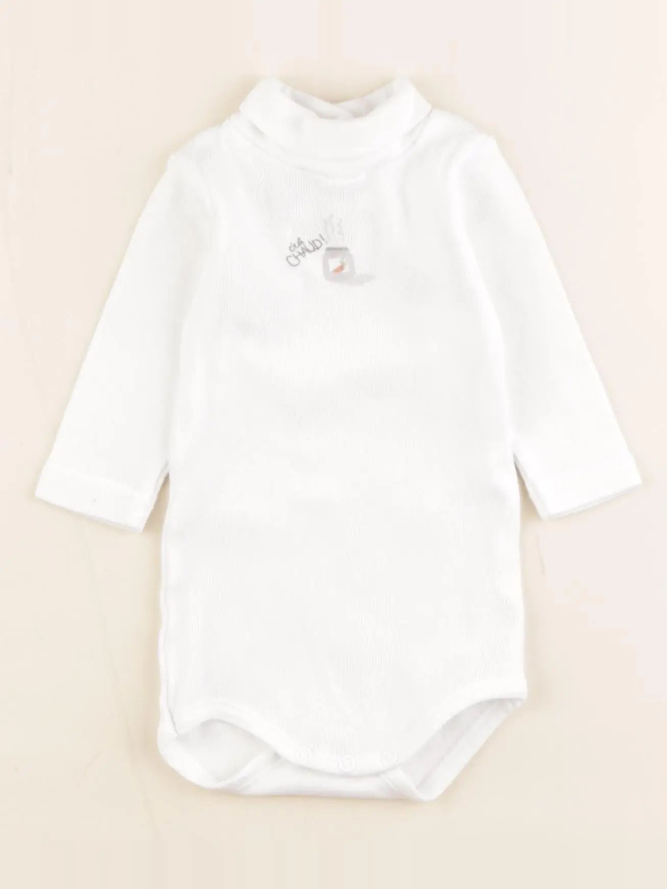 Petit Bateau - body à col blanc - 3 mois