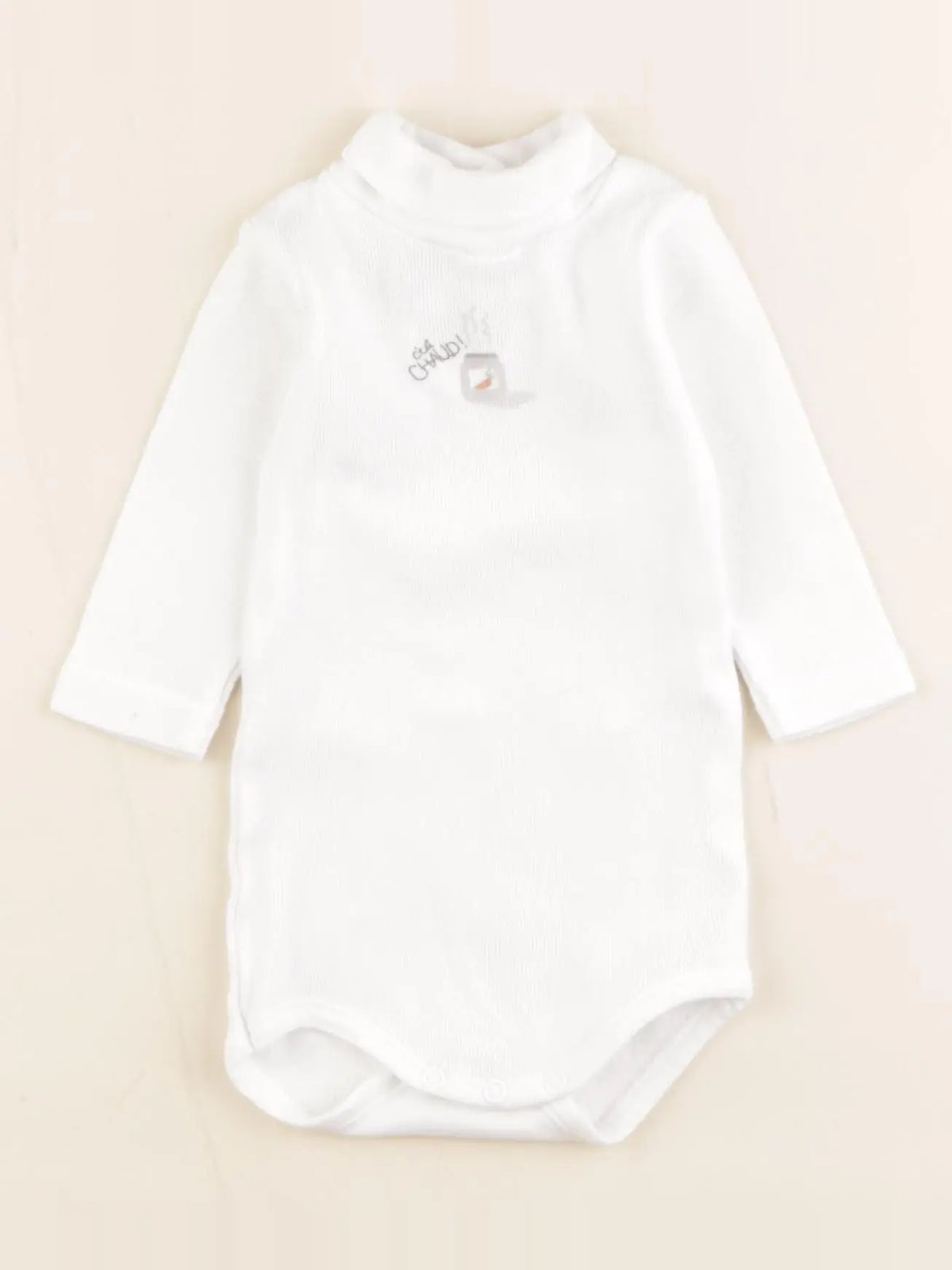 Petit Bateau - body à col blanc - 3 mois