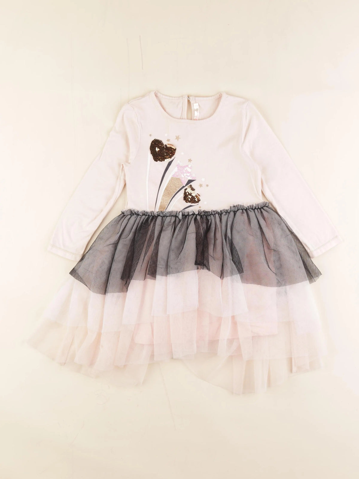 Billie Blush - robe rose, noir - 3 ans